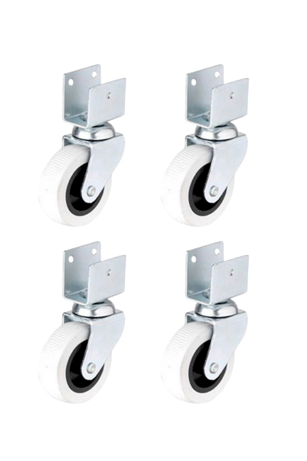 Hts 324- Gri Kısa U Tablalı 50x20 Mobilya Tekeri 4 Ad.