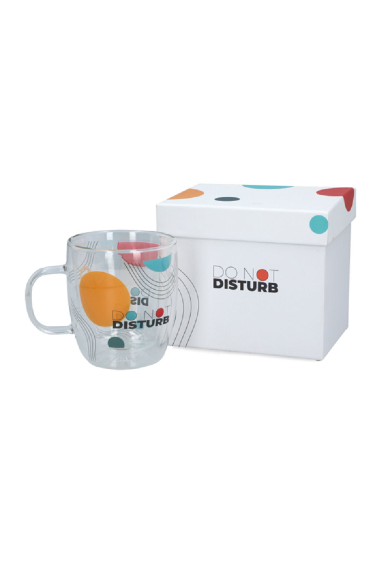 Bien Servi-Do Not Disturb Printed Double Wall Mug with Ergonomic Handle Multicolor 3