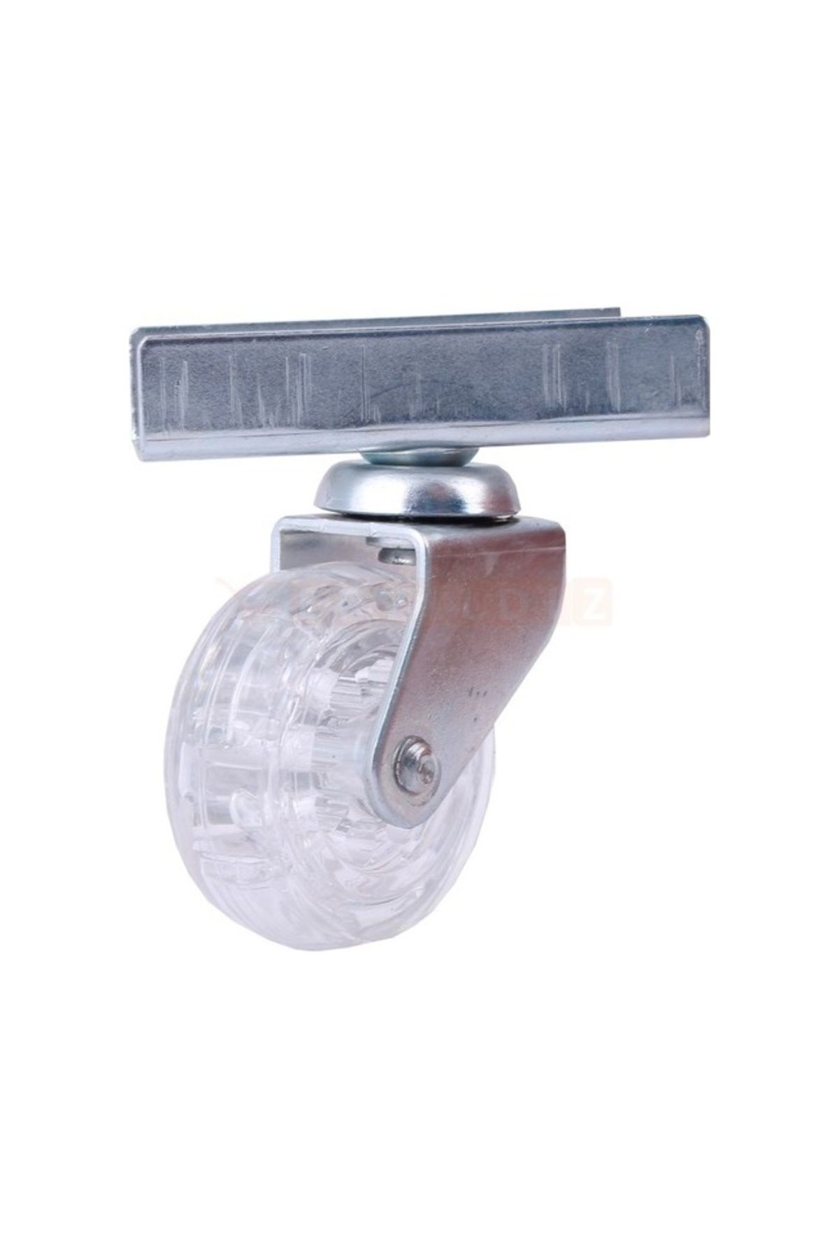 Hts 327- 50x20 Mm Şeffaf Makaralı Uzun U Tablalı Teker 4 Ad.