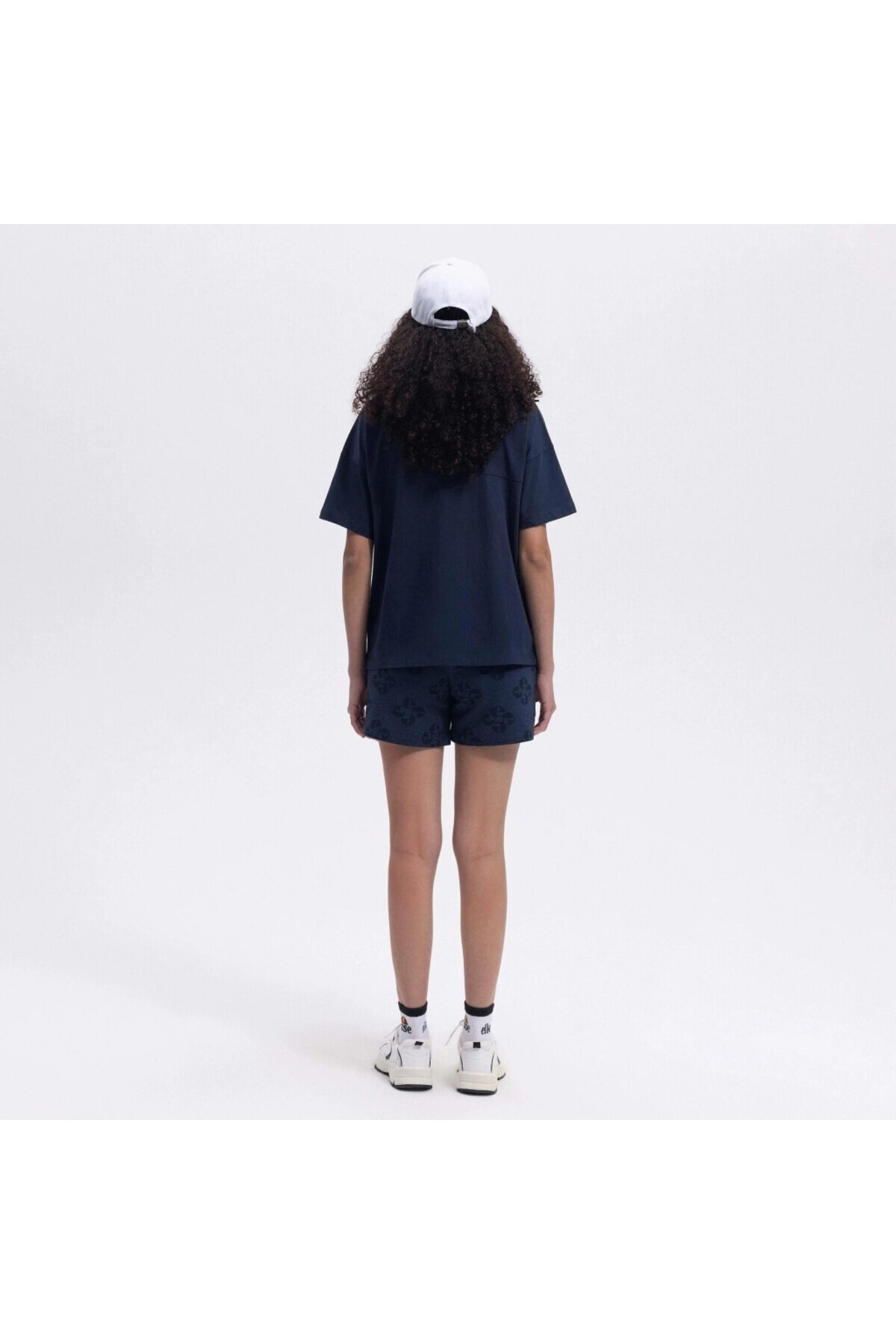 Ellesse  Kadın Lacivert Oversize Pamuklu Tişört – EF394-NV - Görsel 2