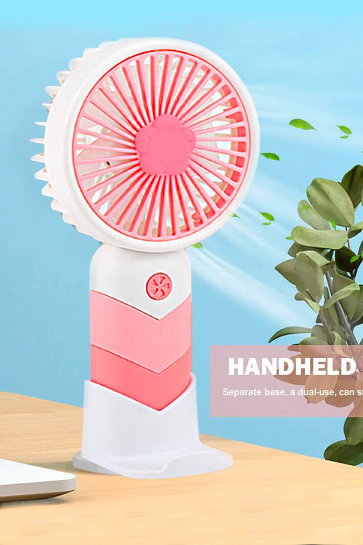 zozoya Mini Fan Usb Vantilatör El Fanı Taşınabilir Vantilatör Şarjlı Telefon Standı