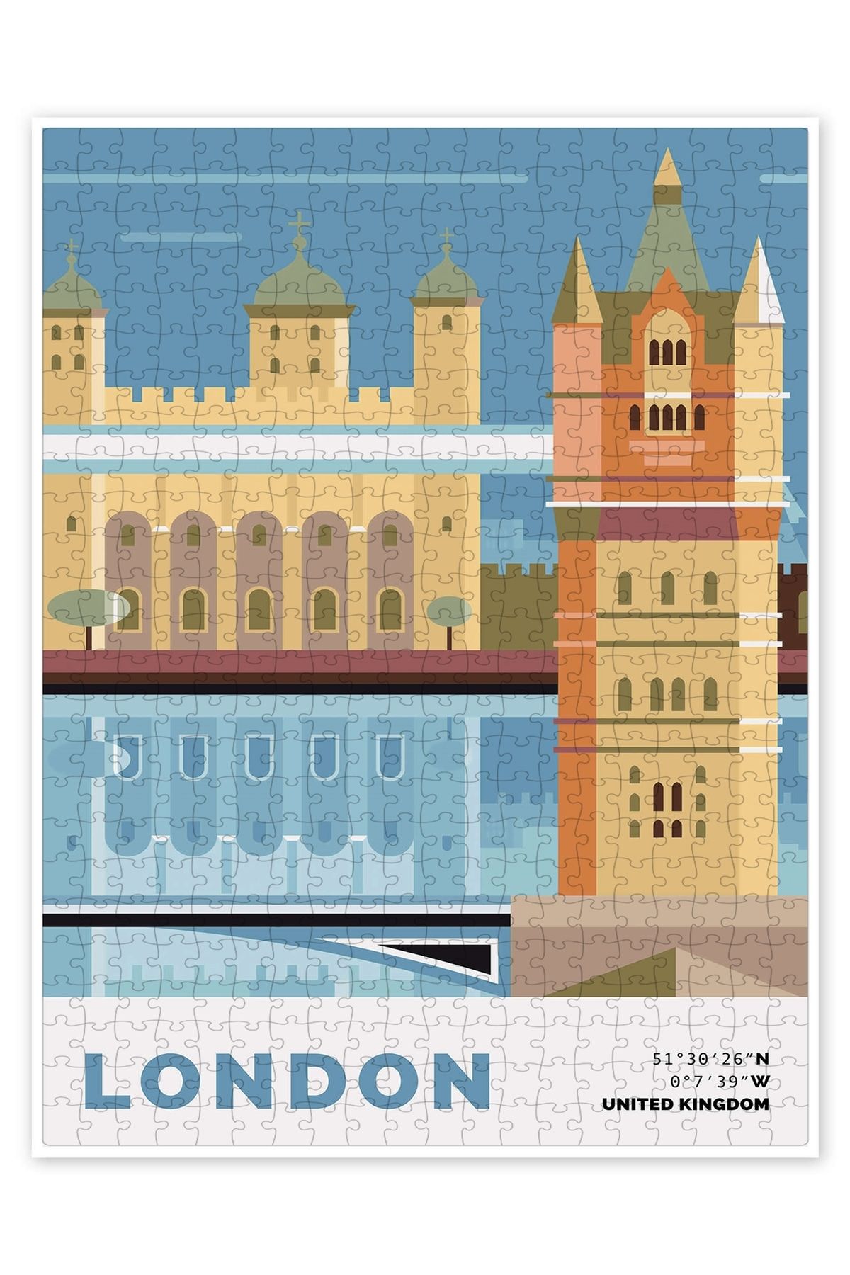 Jeronkarji Londra 500 Parça Puzzle Yapboz Şehir Manzara Temalı Hobilik