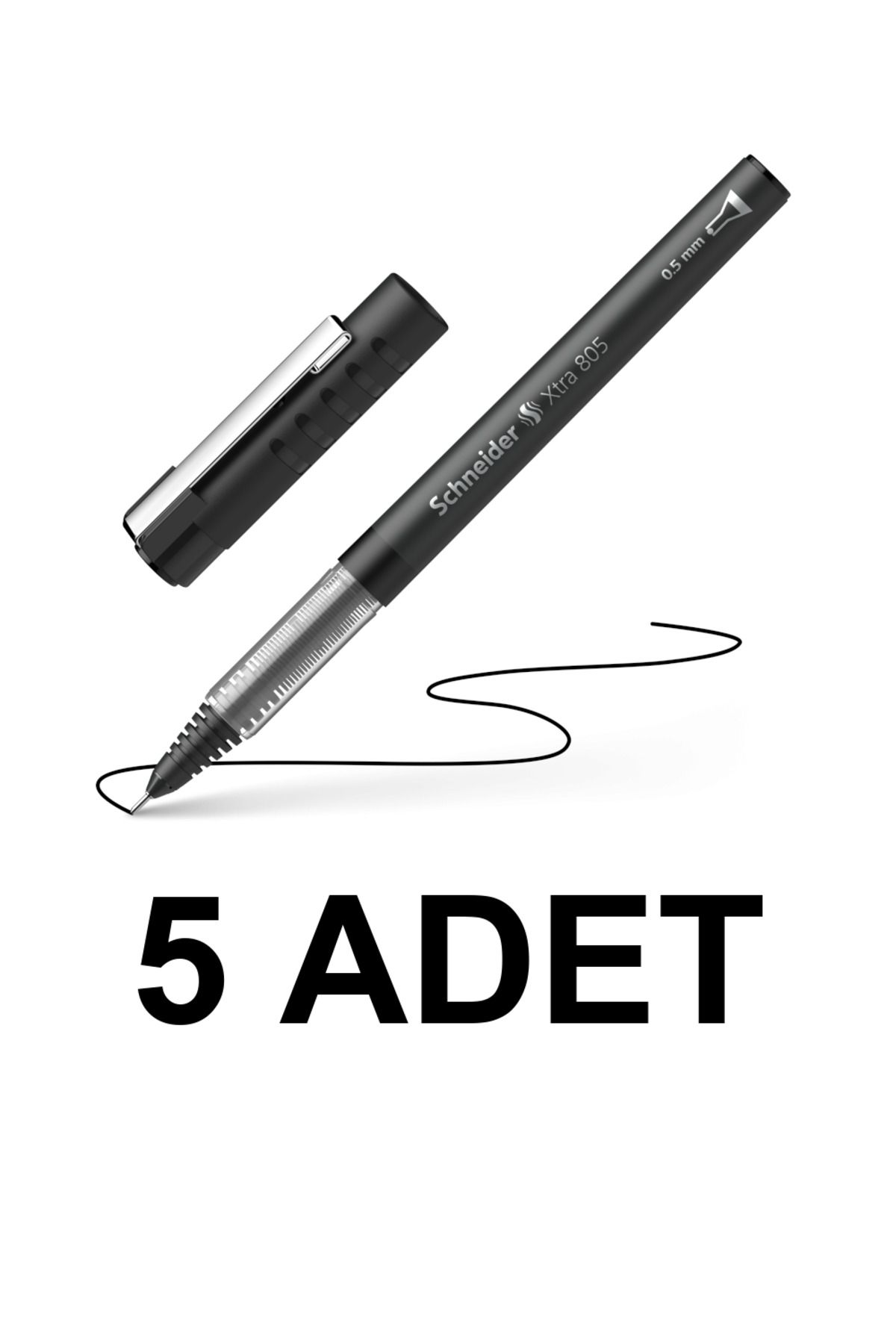 Schneiders 5 ADET ROLLER KALEM XTRA 805 İĞNE UÇLU 0.5 SİYAH SCX035