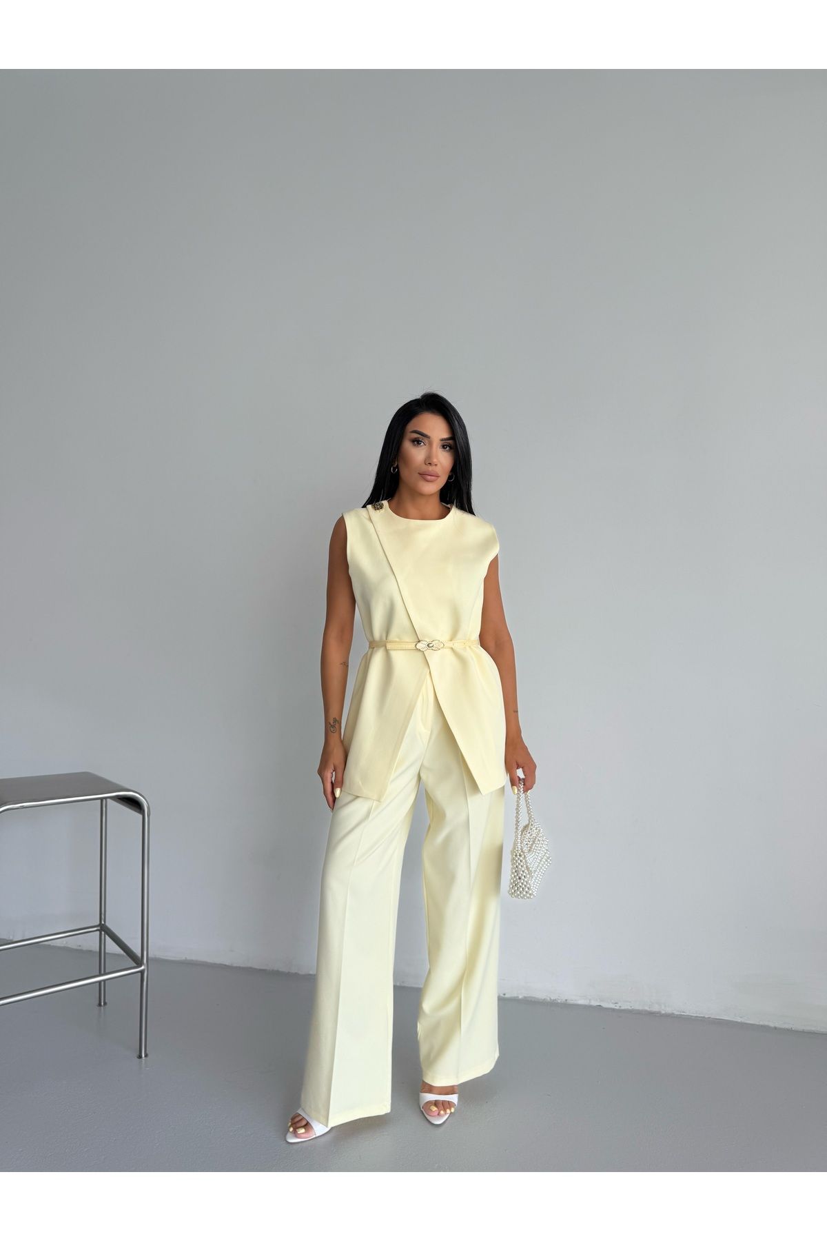 CLB COLLECTION Kadın Yelek Pantalon Takım