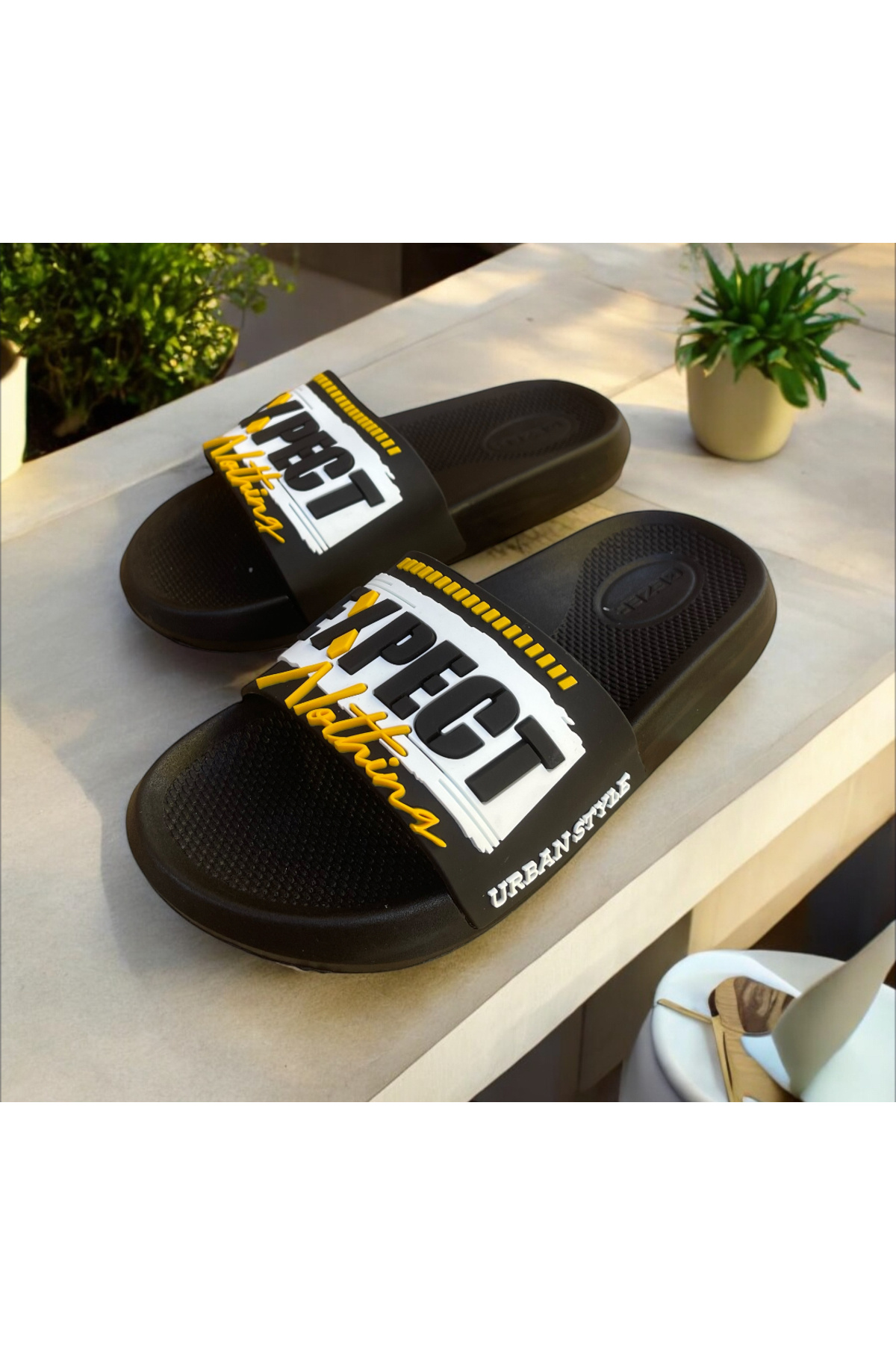 GEZER-Non-Slip Sole Slippers. Pool Sea Bathroom Balcony Terrace Home and Street Men's Slippers 2