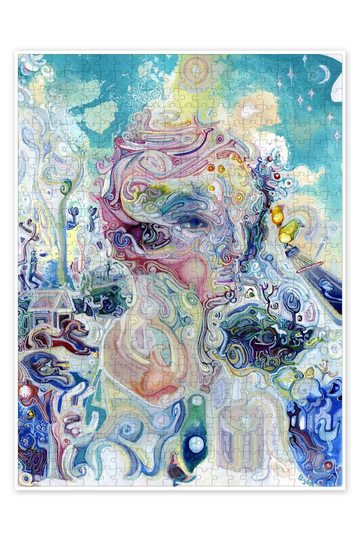 Jeronkarji Seni Özledim 500 Parça Puzzle Yapboz Bohem Soyut Sanat Temalı
