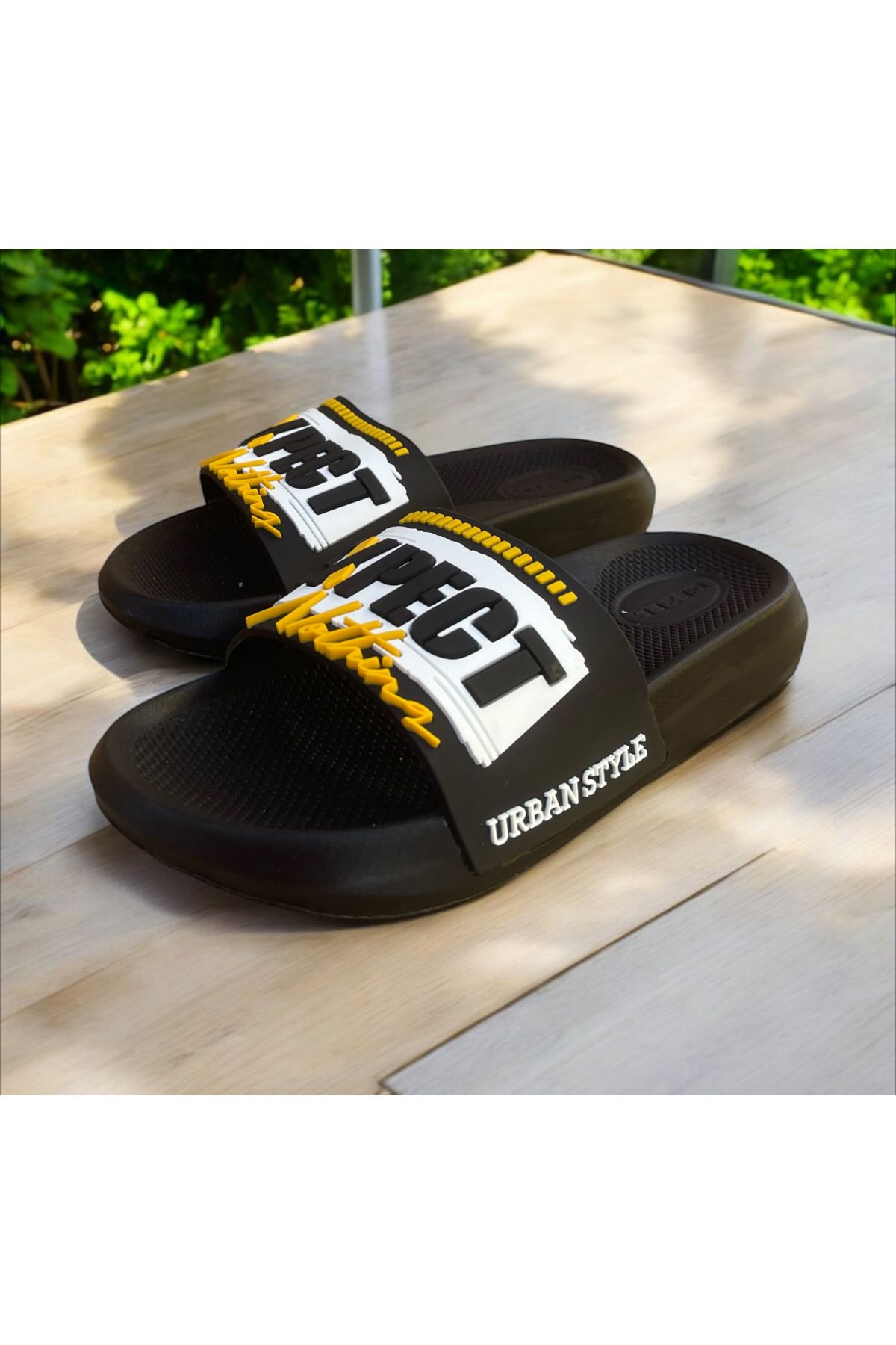 GEZER-Non-Slip Sole Slippers. Pool Sea Bathroom Balcony Terrace Home and Street Men's Slippers 3