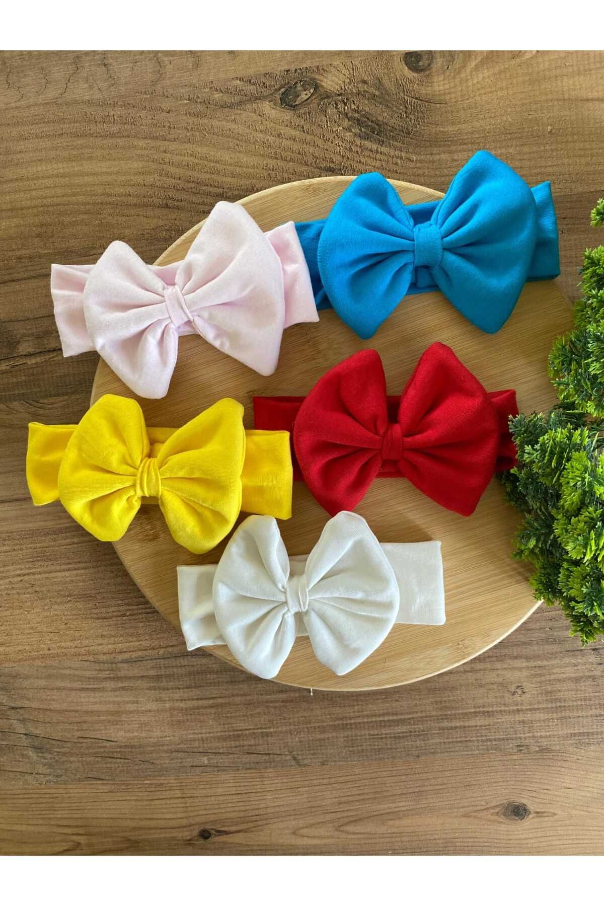 KAYRASTORETESETTÜR Bebeğin İçin En Konforlu Bandana Seti, 0-3 Yaş Yazlık Penye Fiyonk Bebek Bandana