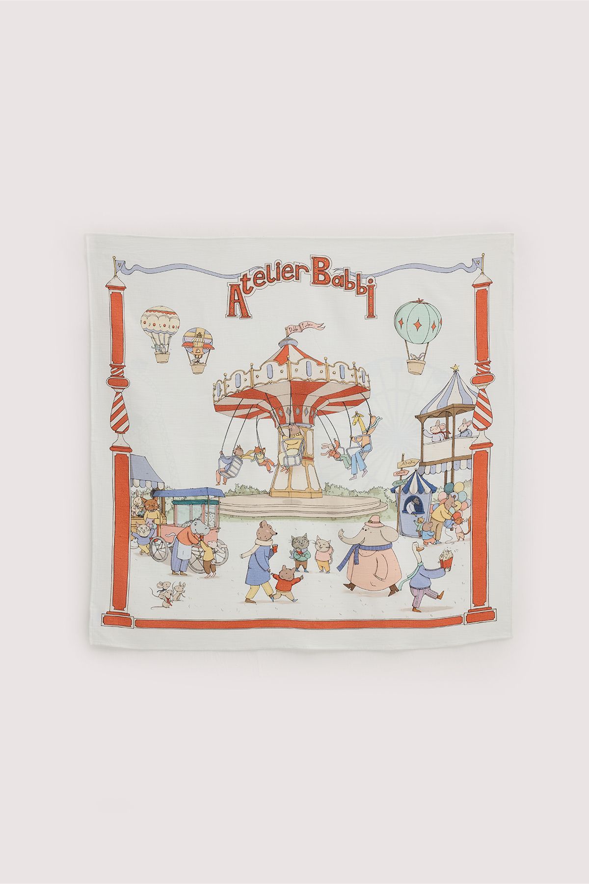 Atelier Babbi Çift Katlı Müslin Bebek Örtüsü - Funfair