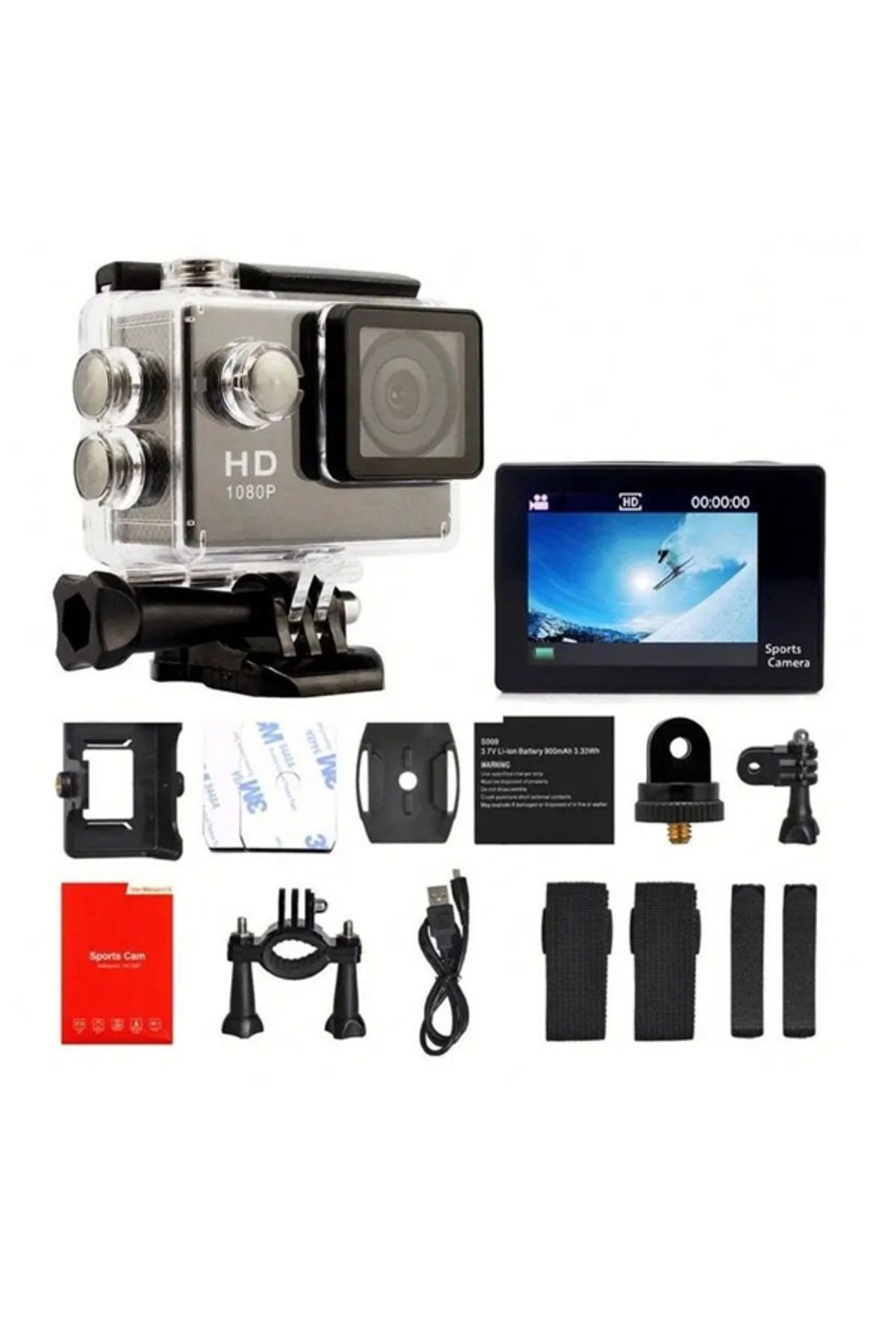 leeways 4K 30FPS Full HD Aksiyon Kamerası 1080P Su Geçirmez Wifi