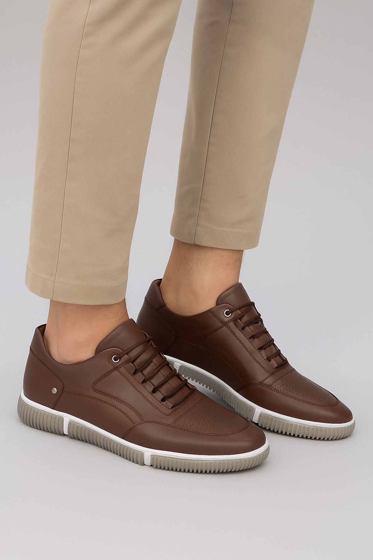 asyada fashion bağcıklı deri erkek ayakkabı