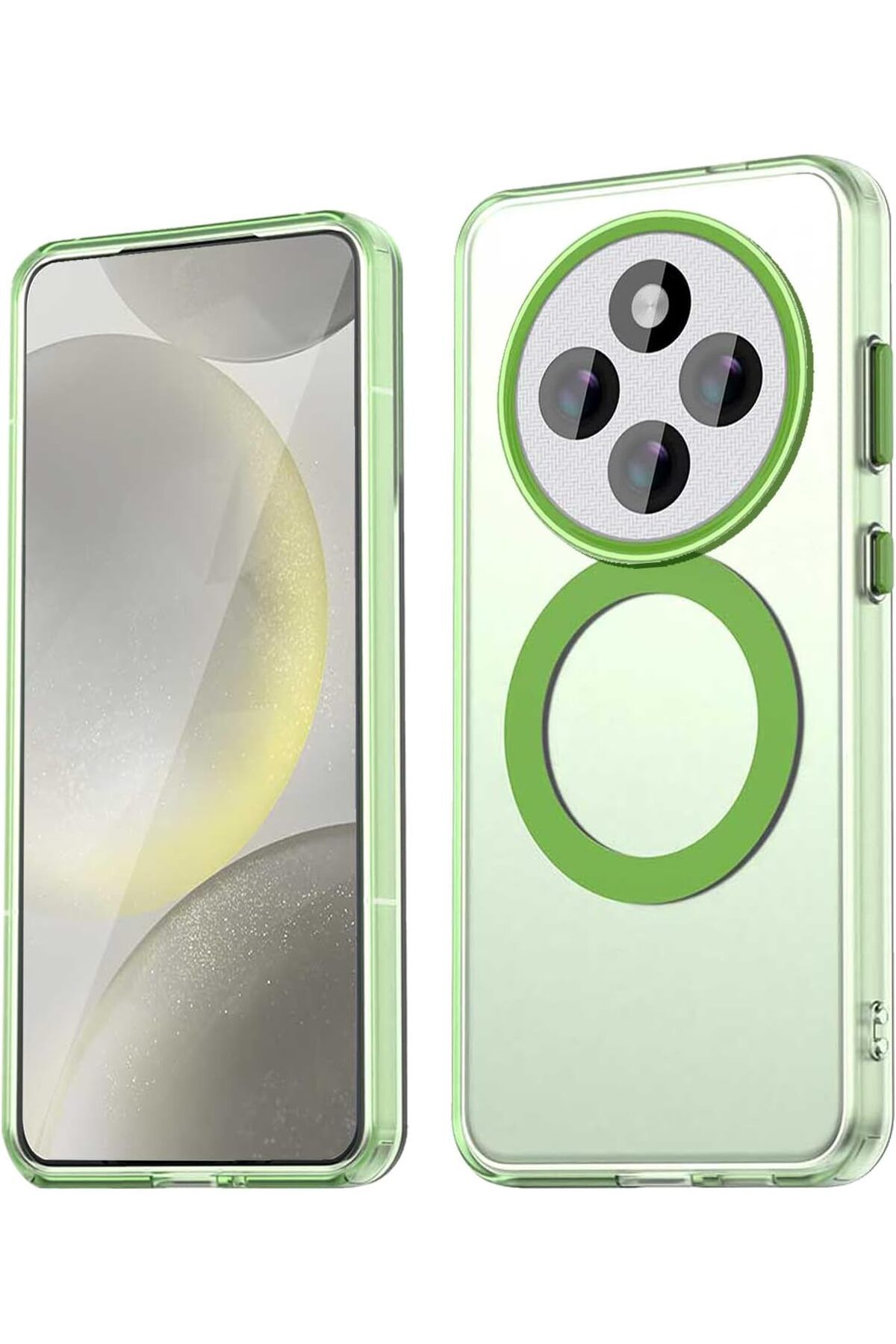 m.tk moveteck Xiaomi Redmi 14C Kılıf Kamera Çıkıntılı Mat Magsafe Halka Özellikli Kenarları Renkli Sert Kapak