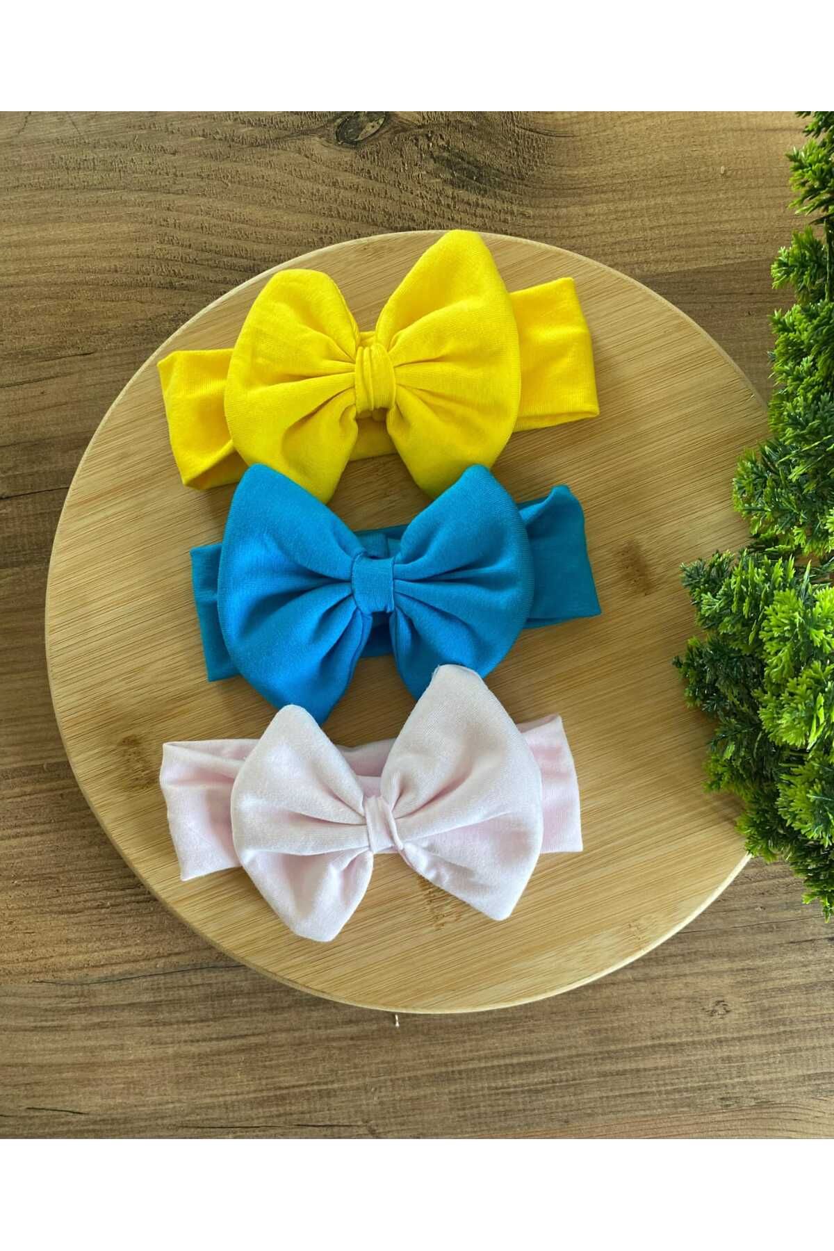 KAYRASTORETESETTÜR Bebeğin İçin En Konforlu Bandana Seti, 0-3 Yaş Yazlık Penye Fiyonk Bebek Bandana