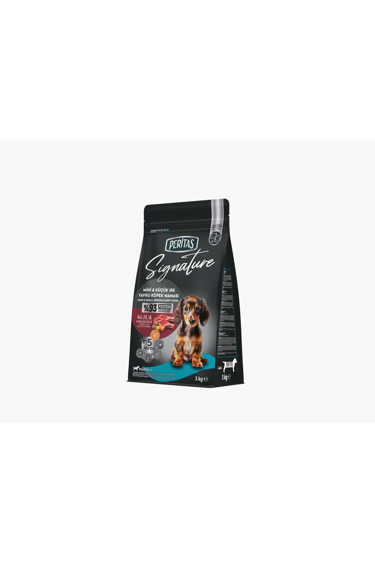 PERİTAS Kuzulu & Yabani Iğdeli Mini Ve Küçük Irk Yetişkin Köpek Maması - 3kg