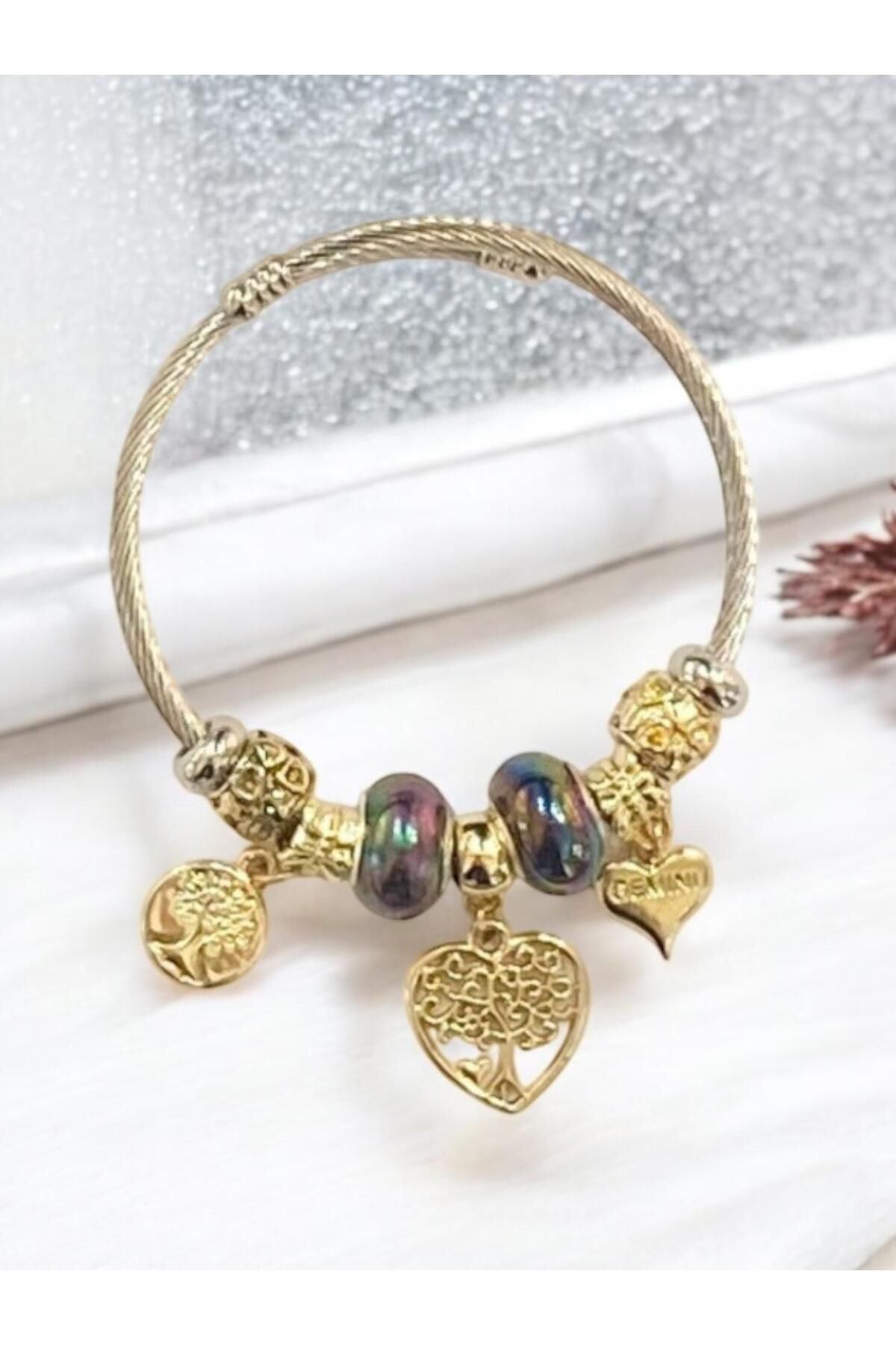 Luna Barella Gökkuşağı Efektli Yaşam Ağacı Charm Bileklik