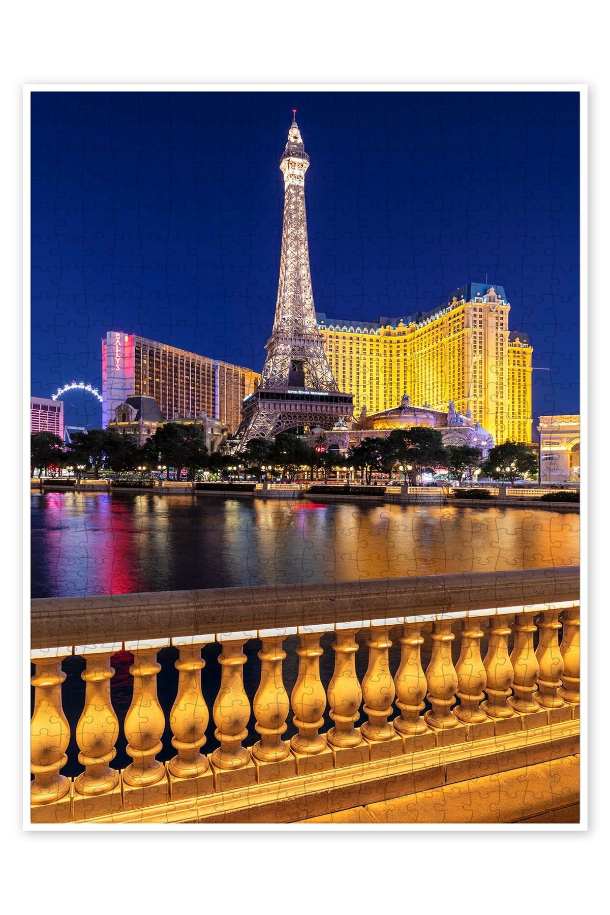 Jeronkarji Gece Las Vegas 500 Parça Puzzle Yapboz Şehir Manzara Temalı Hobilik