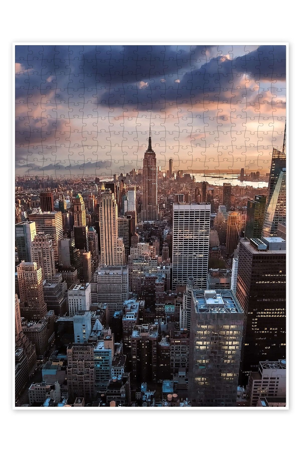 Jeronkarji New York Şehir Manzarası 500 Parça Puzzle Yapboz Şehir Manzara Temalı Hobilik