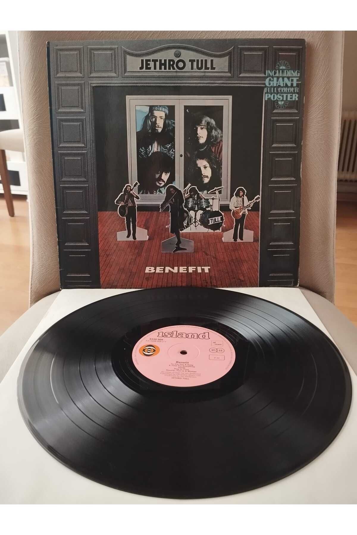 Plakperest Jethro Tull – Benefit - 1970 Almanya Basım LP Plak /Nadir posterli- 2.el