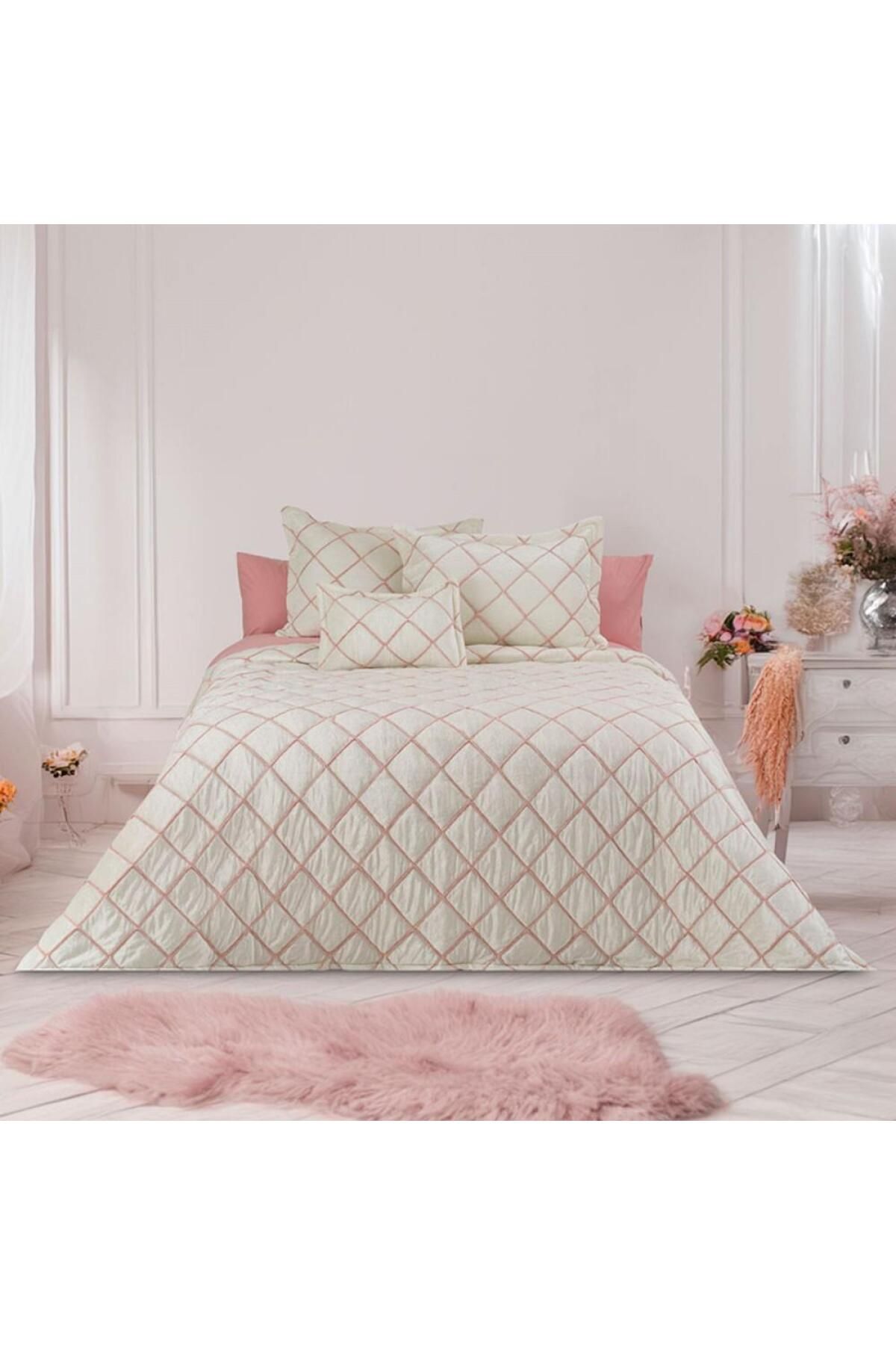 ROYAM Viola Home Hermes Kadife Çift Kişilik Yatak Örtüsü 250 x 260