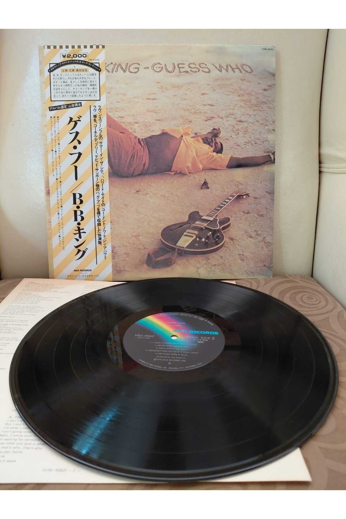 Plakperest B.B. King ‎– Guess Who - 1980 Japonya Basım LP Plak - Obi’li 2.el