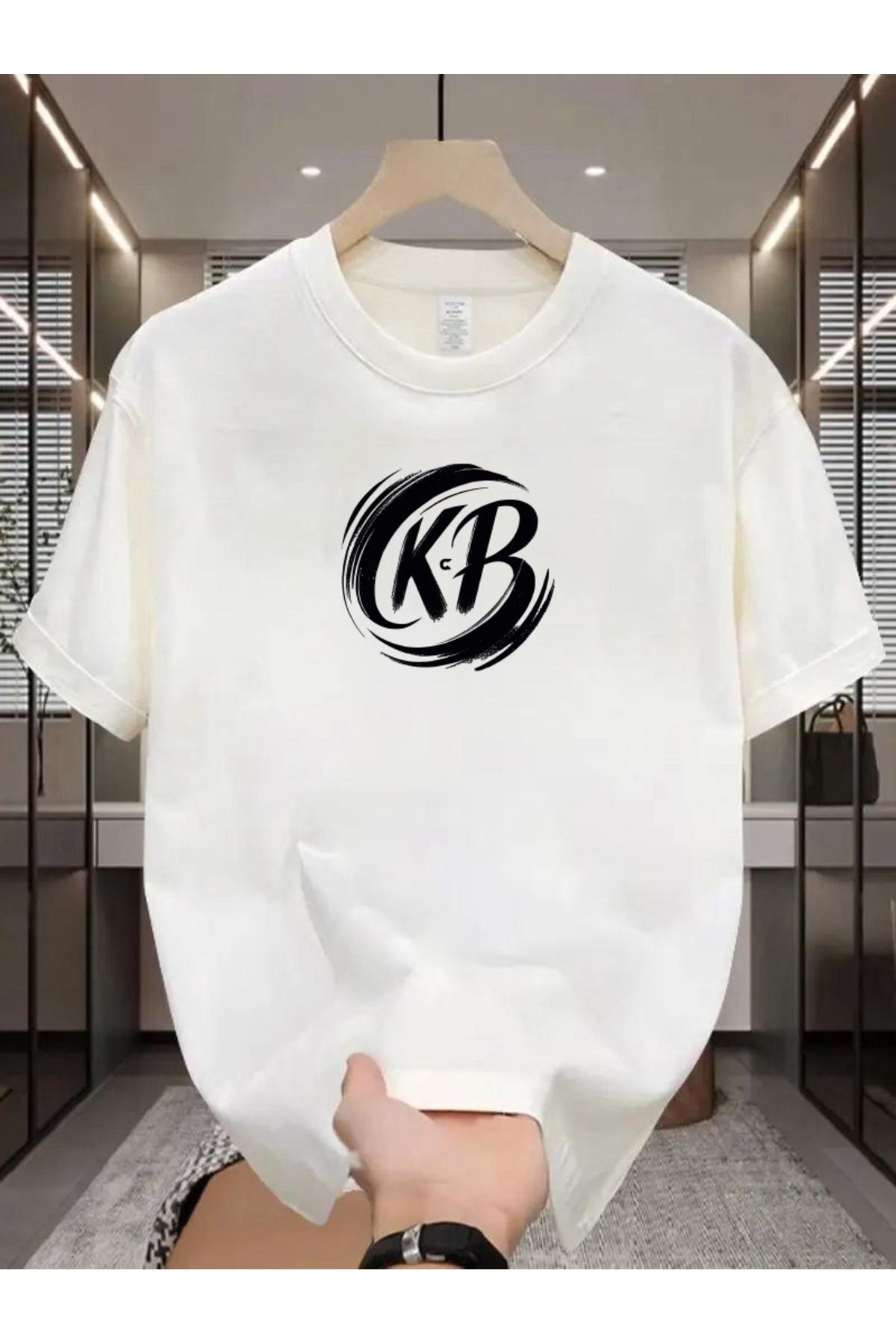 qubo sportswear & company qubo Unisex Oversize Baskılı Pamuklu Bisiklet Yaka Kısa Kollu SİYAH T-shirt