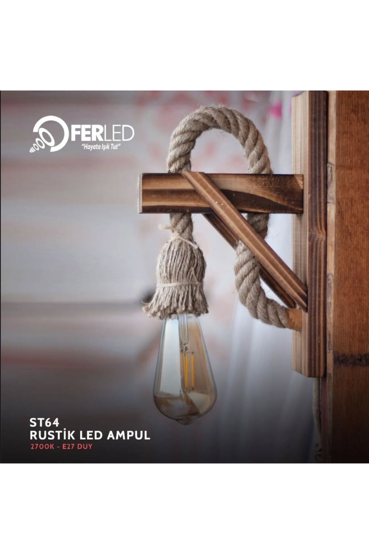 ayecom FerLed ST64 2700K Rustik Ampul