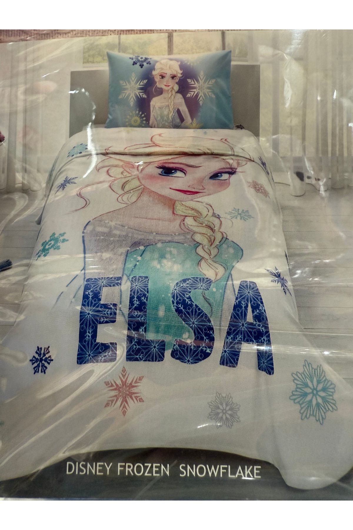 Taç Taç lisanslı frozen snowflake tek kisilik pike takimi