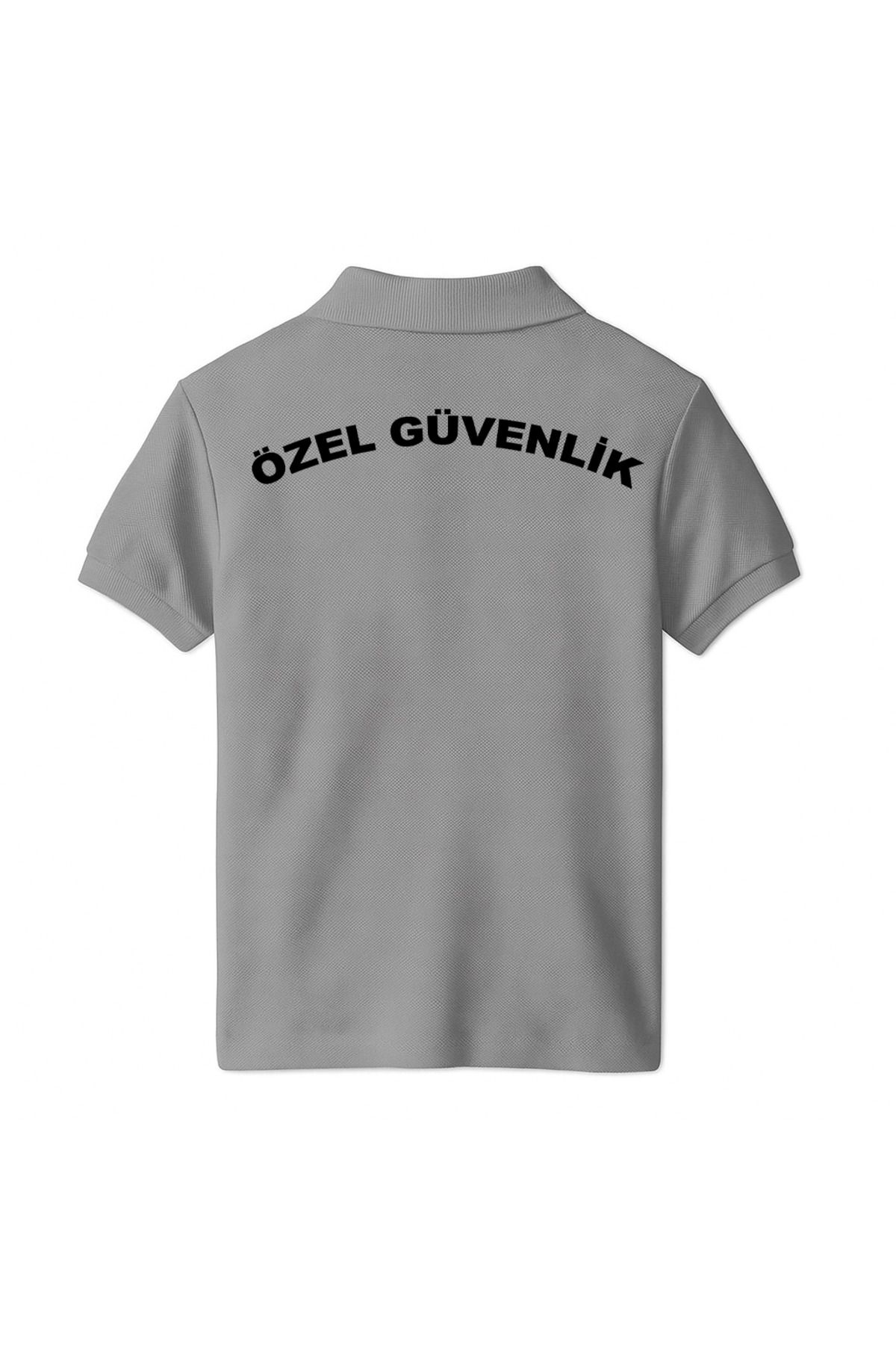 Pisa Art Özel Güvenlik Ön Logo Sırt Yazı Baskılı Polo Yaka Özel Güvenlik Tişörtü