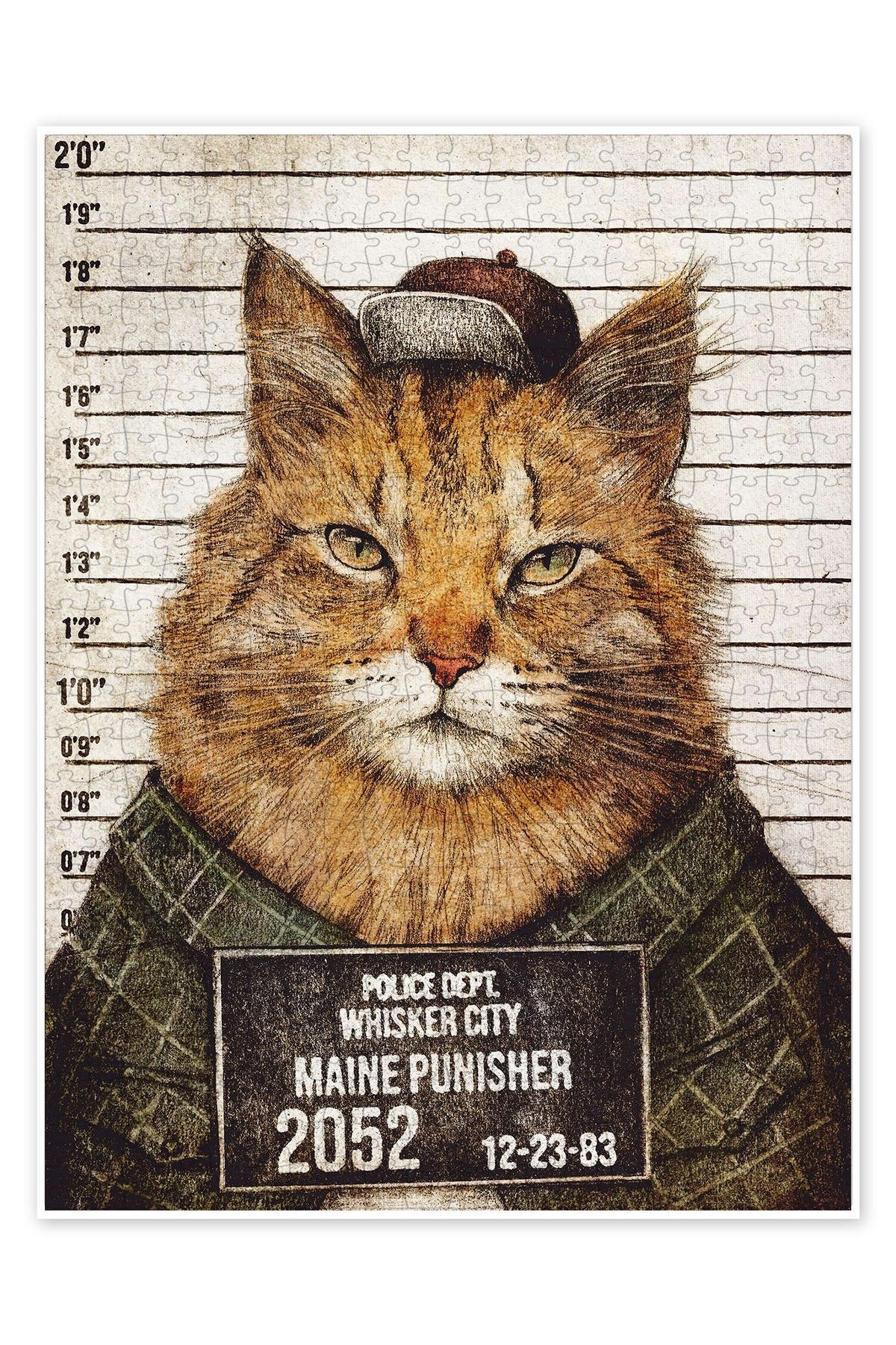 Jeronkarji Maine Punisher 500 Parça Puzzle Yapboz Kedi Köpek Temalı Doğa ve Orman Hayvanları