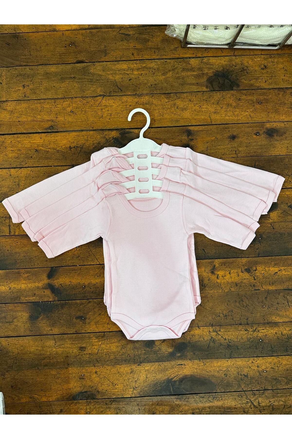 Sweet Baby Shop %100 Pamuk 5'li Bebek Krem Uzun Kollu Body