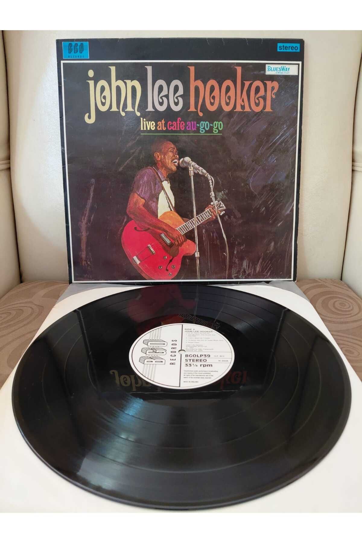 Plakperest John Lee Hooker ‎– Live At Cafe Au-Go-Go - 1989 İngiltere Basım LP Plak Albüm-2.el