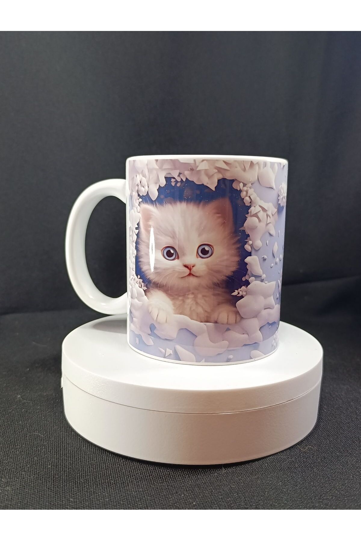 Rüyam Dizayn Minik Kedi Porselen Kupa Bardak