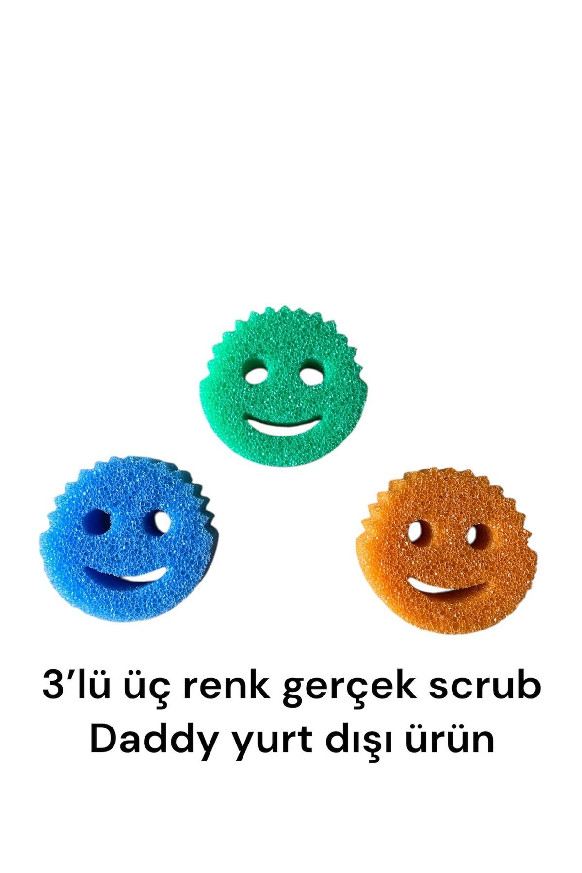 WOWO scrub daddy bulaşık süngeri 3'lü üç renk yurt dışı ürün