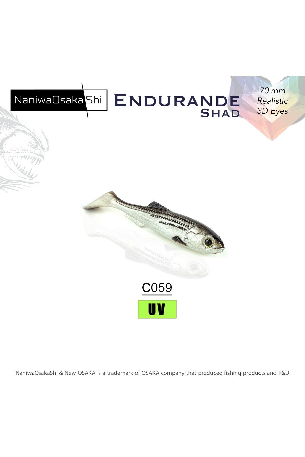 Delitay Balıkçılık NaniwaOsakaShi Endurande Shad 7 Cm Silikon Yem C059