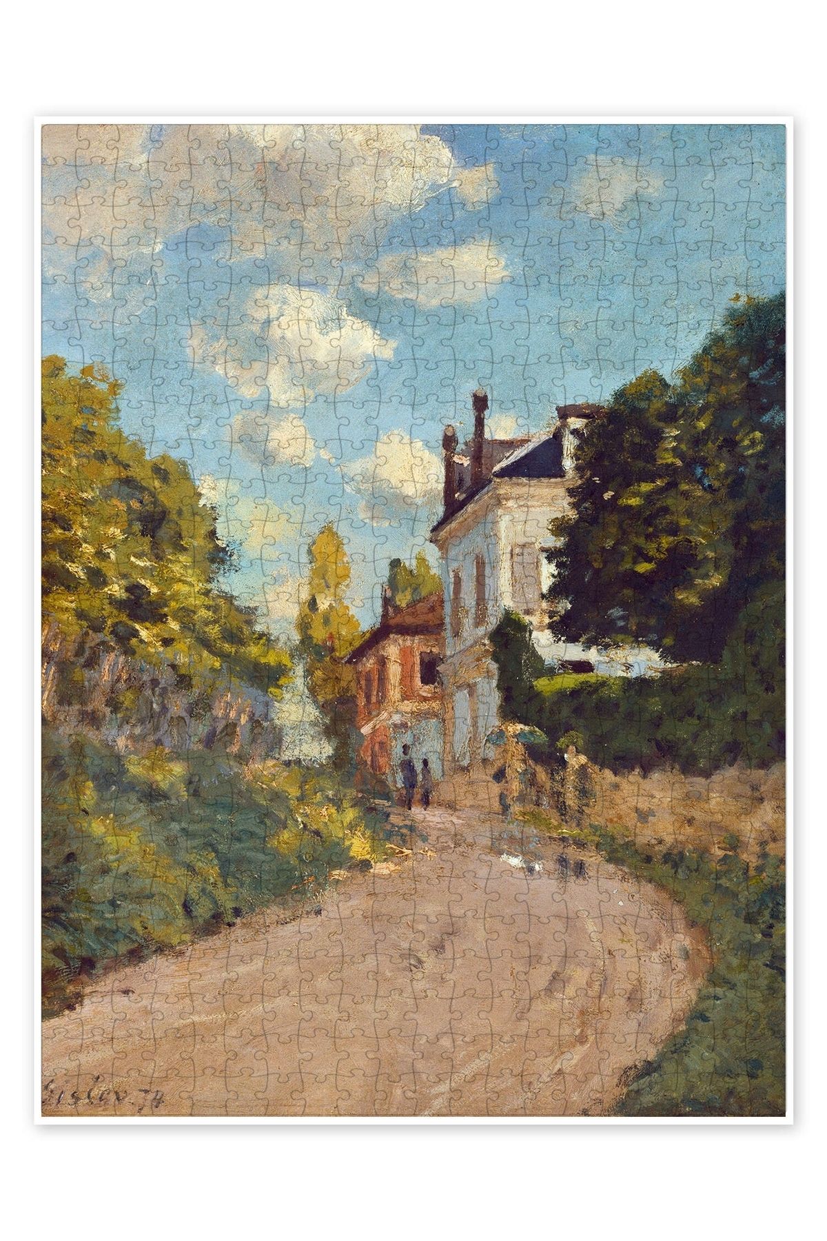 Jeronkarji Rue de Moubuisson, Louveciennes 500 Parça Puzzle Yapboz Şehir Manzara Temalı Hobilik