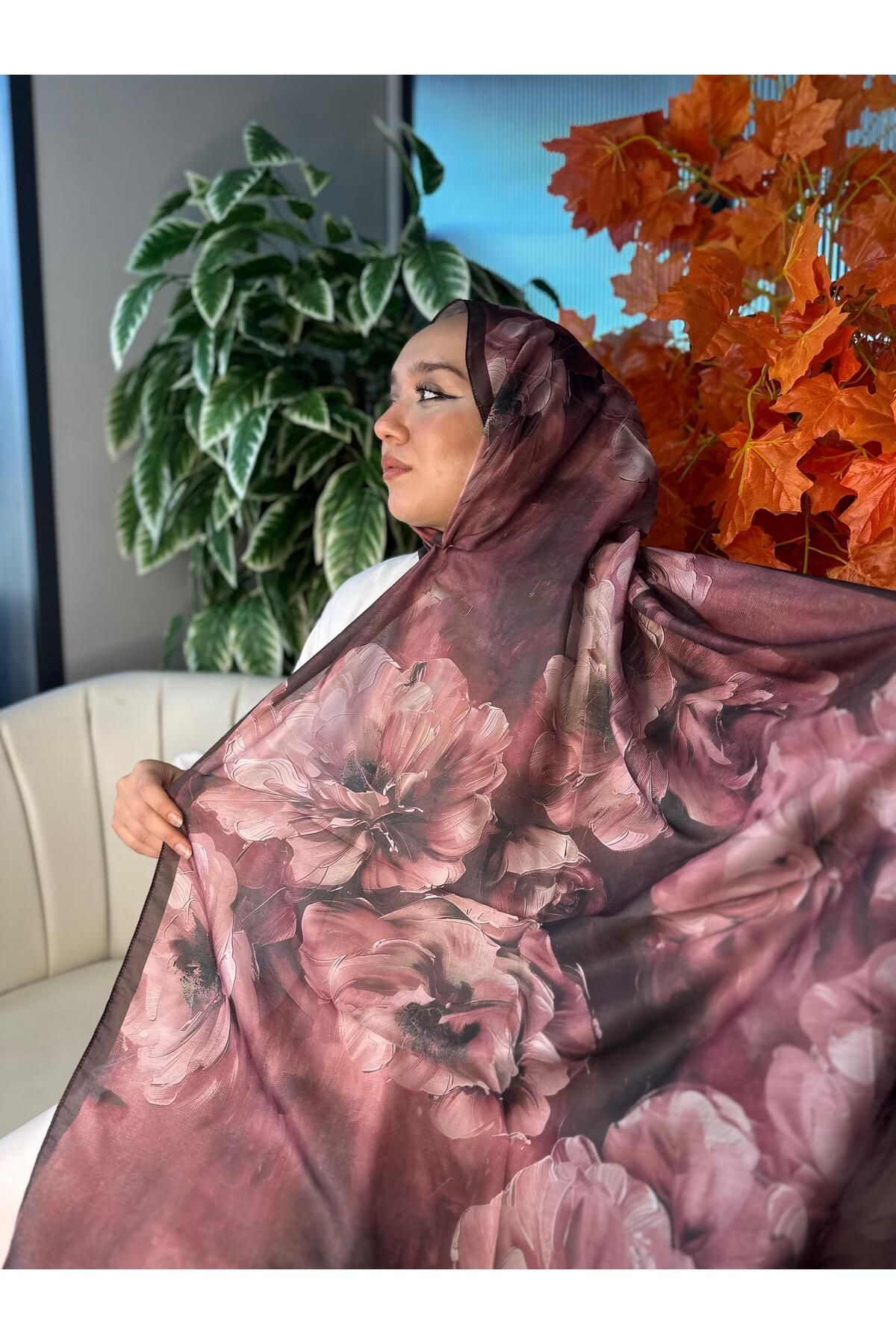 Oxygen Scarfs Rosaline Desen Pamuk İpek Şal-13000