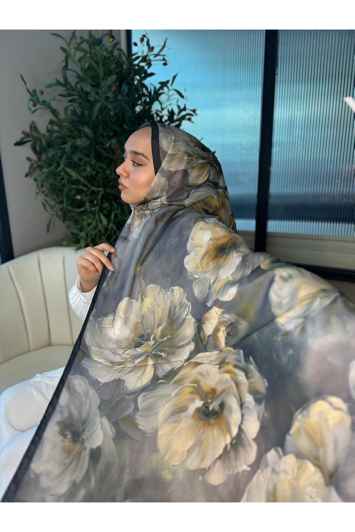 Oxygen Scarfs Rosaline Desen Pamuk İpek Şal-13000