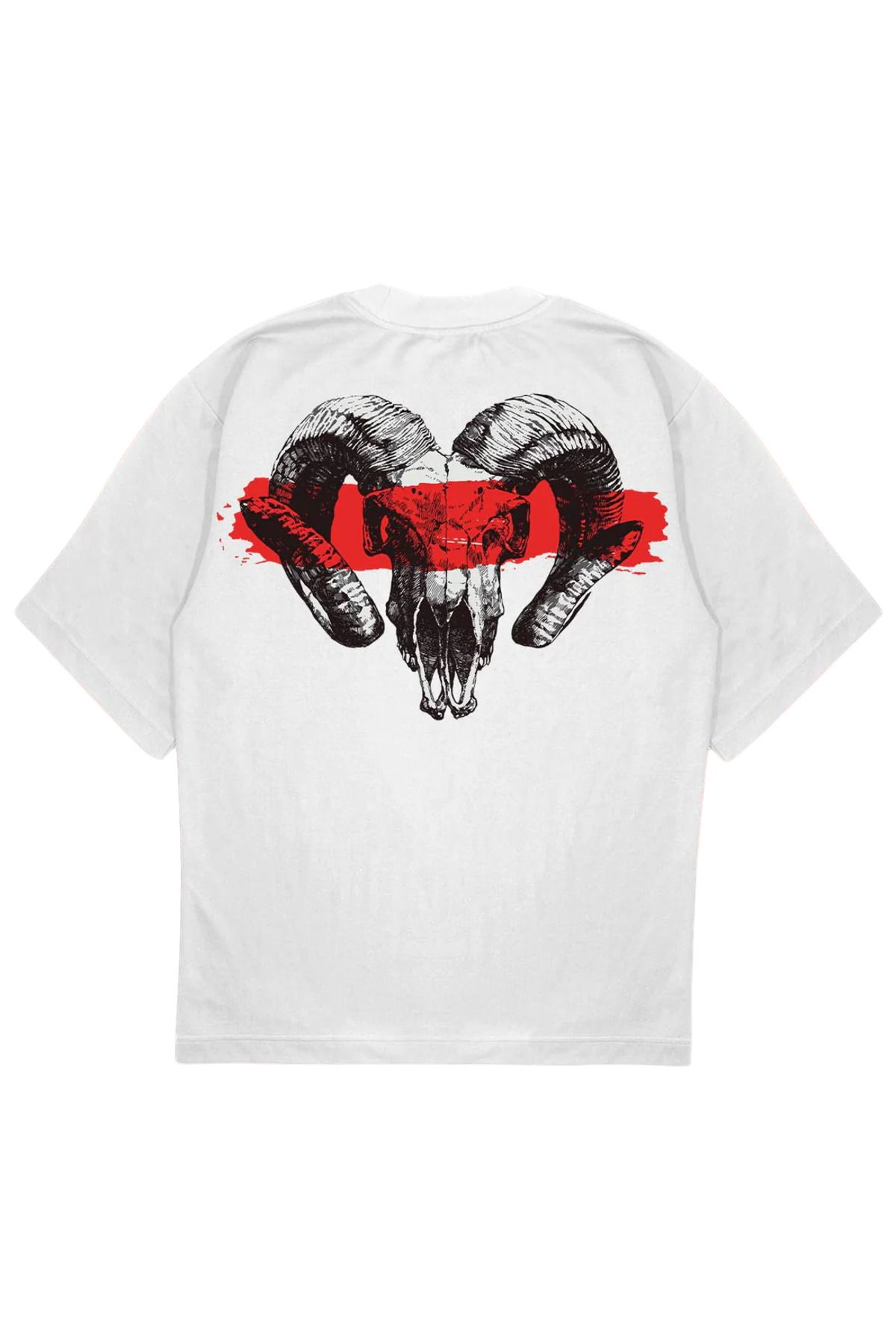 SVART WEAR DEVIL T-Shirt OVERSIZE tişört beyaz