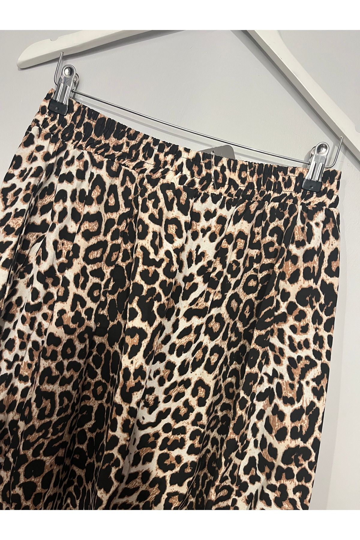 atom butik Bel lastikli leopar çan etek