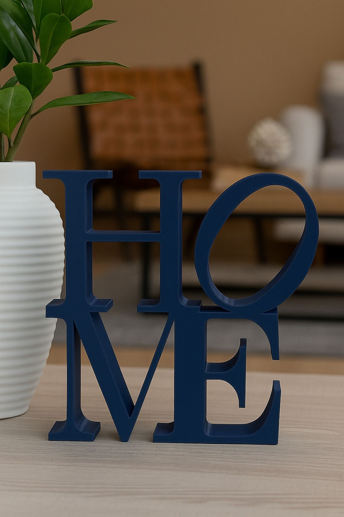 NexForm3D 3D Dekoratif HOME Yazısı – Şık Masaüstü Obje
