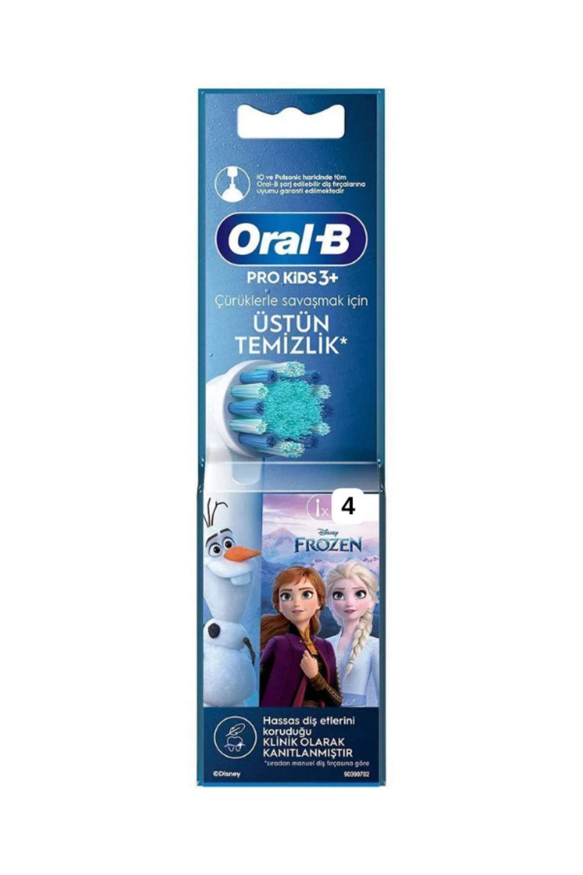 Oral-B Pro Kids Frozen Şarjlı Diş Fırçası Yedek Başlığı 4 Adet (2x2 Paket)