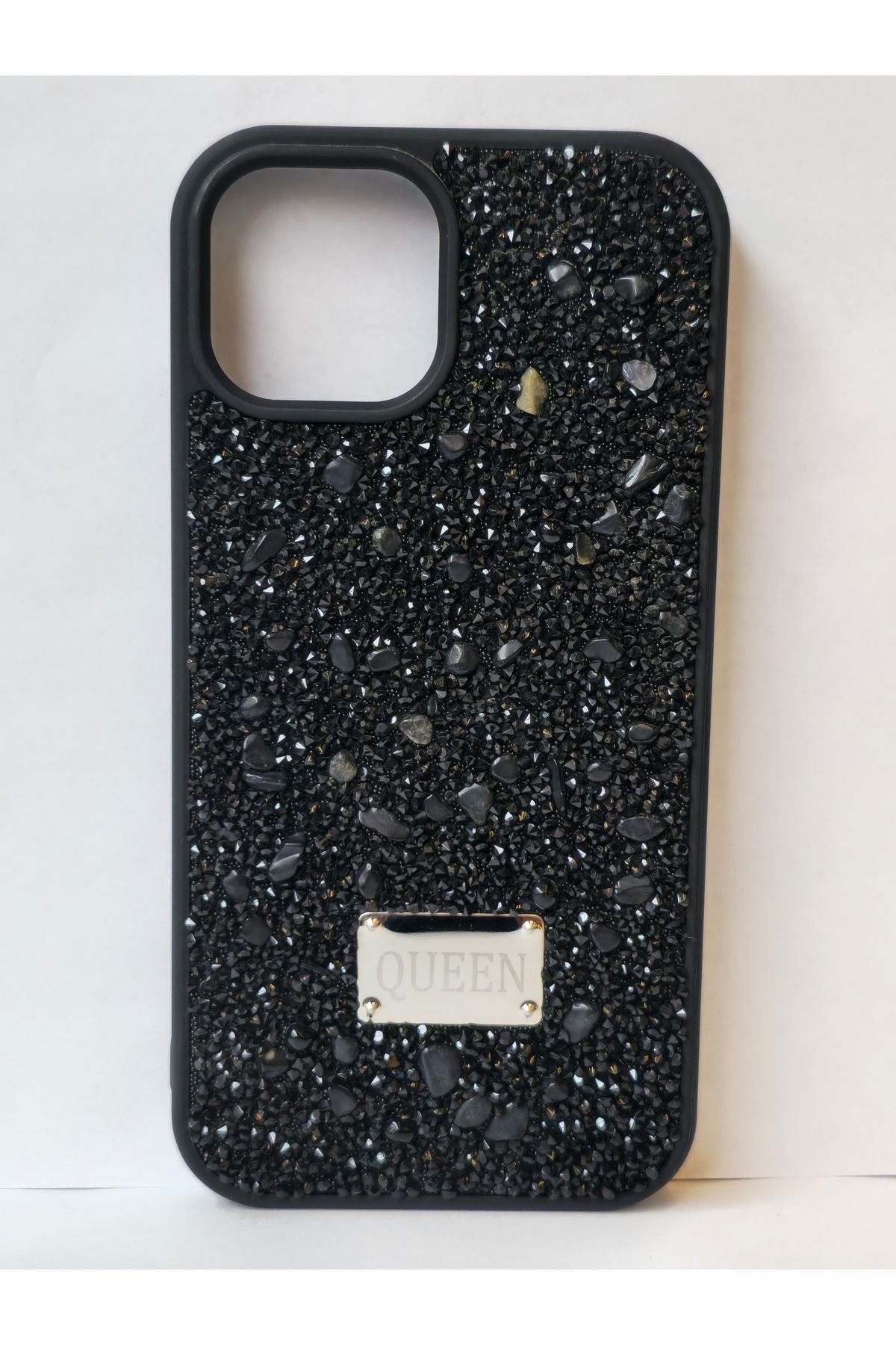 FATÖZ ACCESSORY iPhone 15 Taşlı Şeffaf Kılıf - Kristal Taş Detaylı Darbeye Dayanıklı Lüks Kılıf