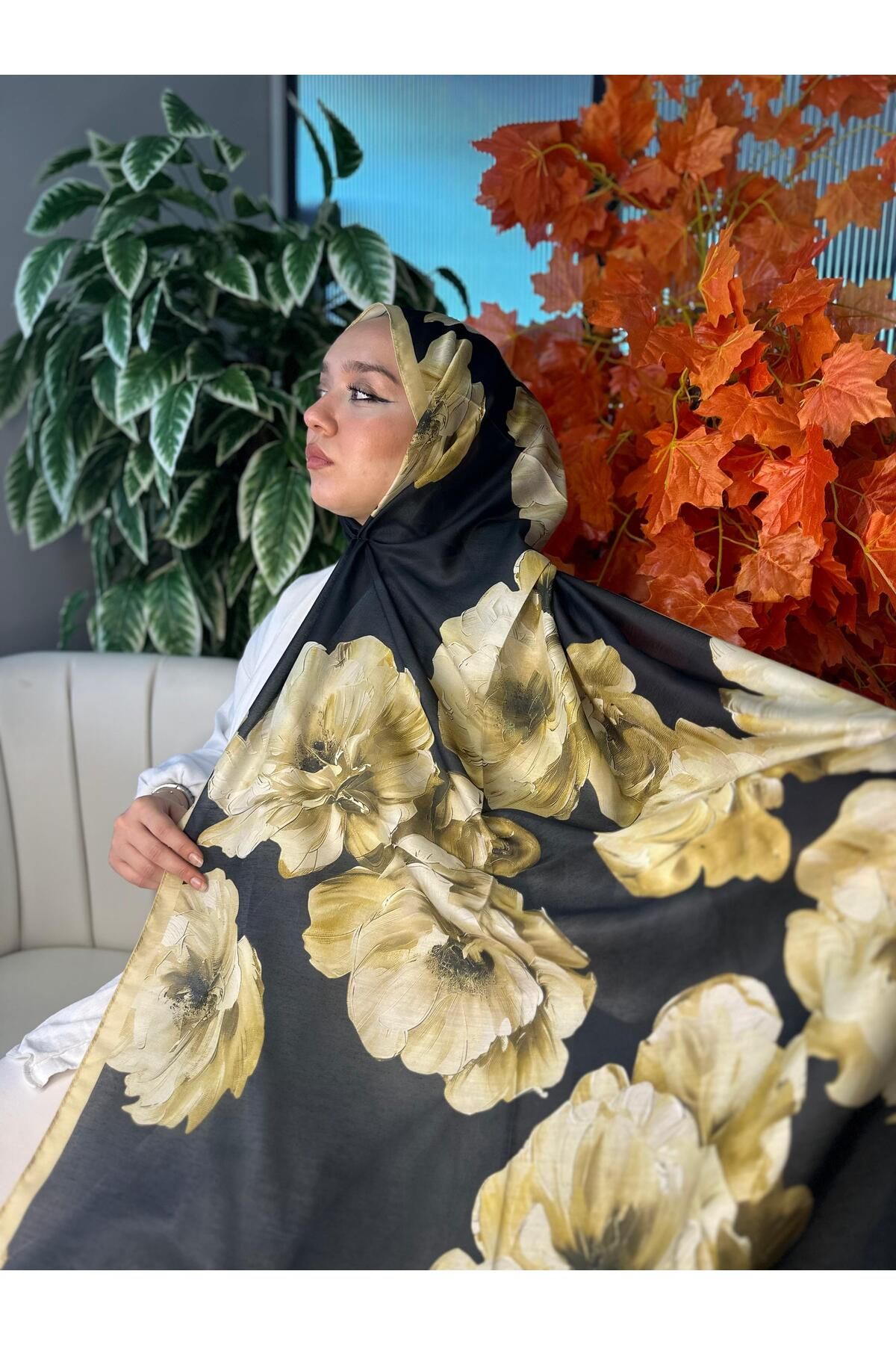 Oxygen Scarfs Rosaline Desen Pamuk İpek Şal-13000
