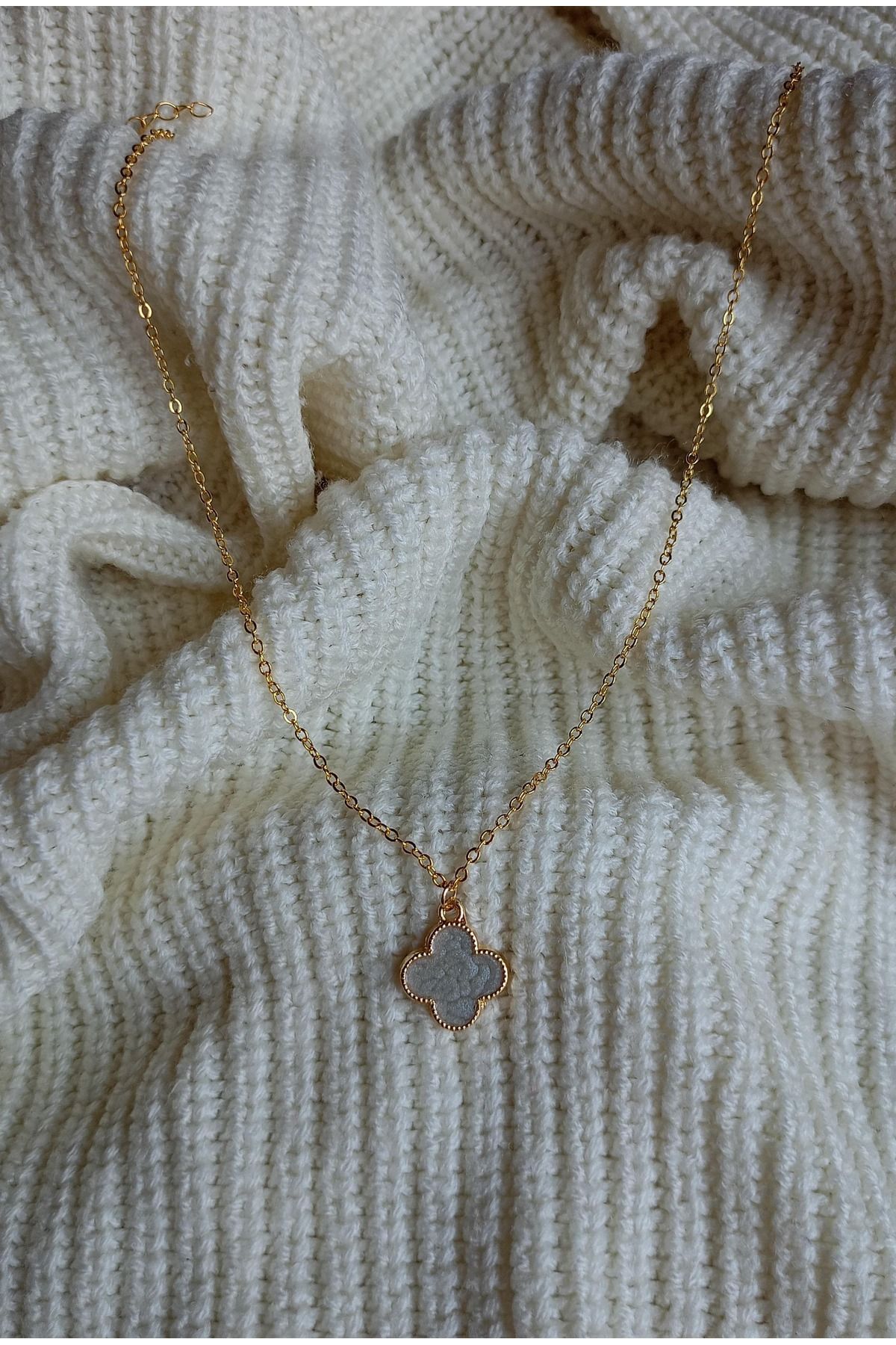 candlght Altın Renk Van Cleef Bijuteri Kolye