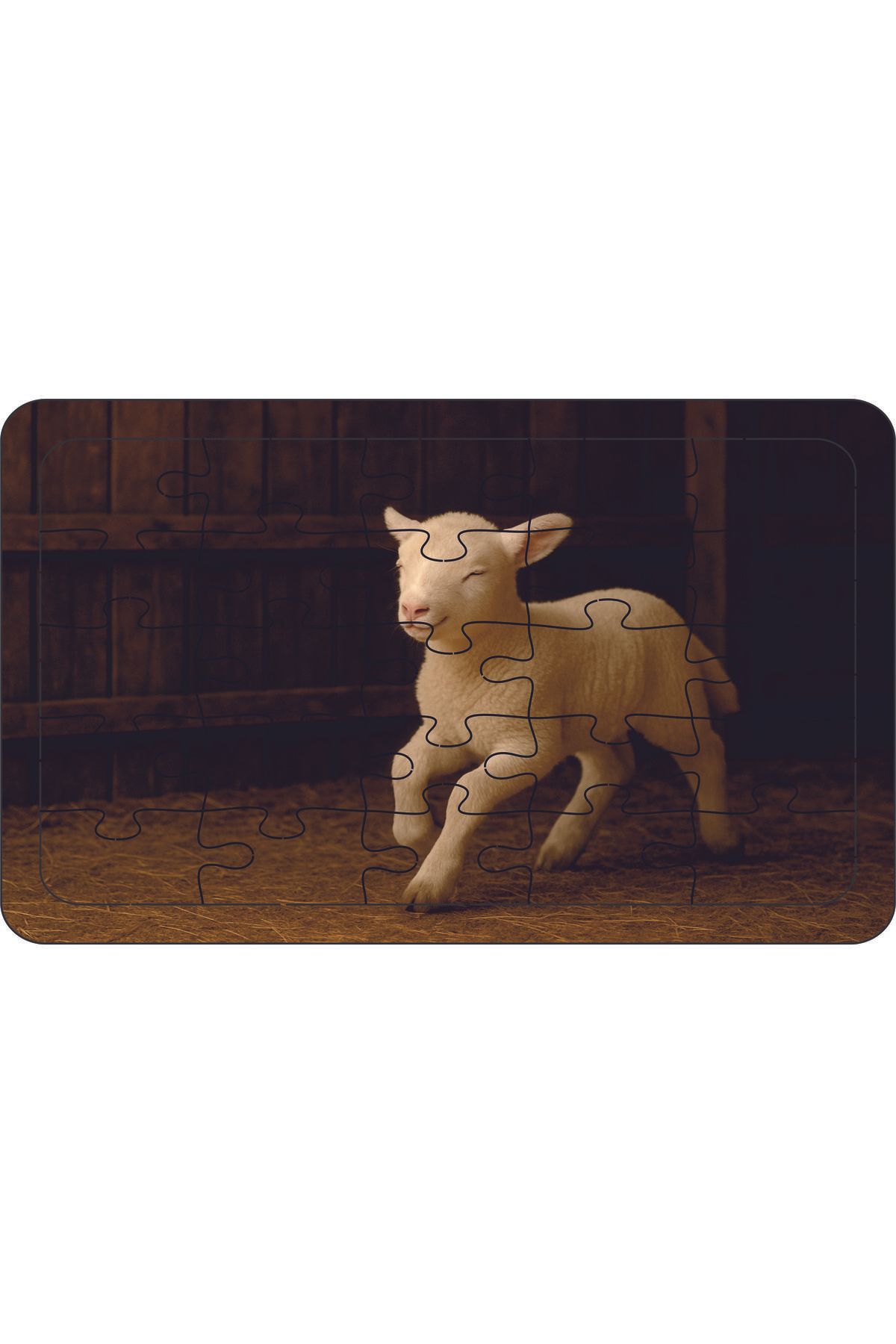 WOODENCRAFT KUZU AHŞAP PUZZLE 25 PARÇA 23 X 14 ÖLÇÜLERİNDE ÇOCUK PUZZLE