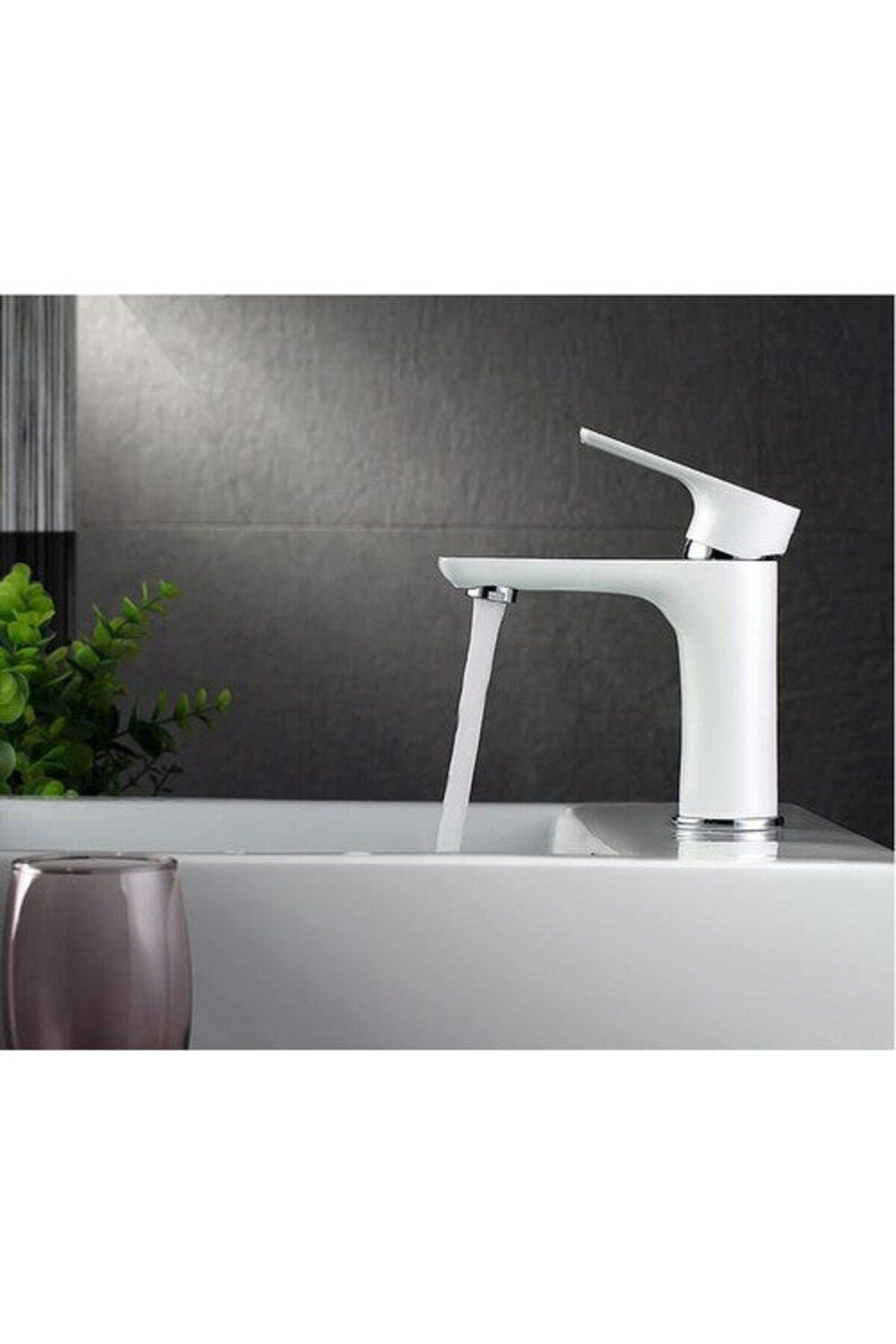 Sardıcı Sardıcı Beyaz Sky Series Krom Lavabo Bataryası Çift Su Girişli 5 Yıl Garantili