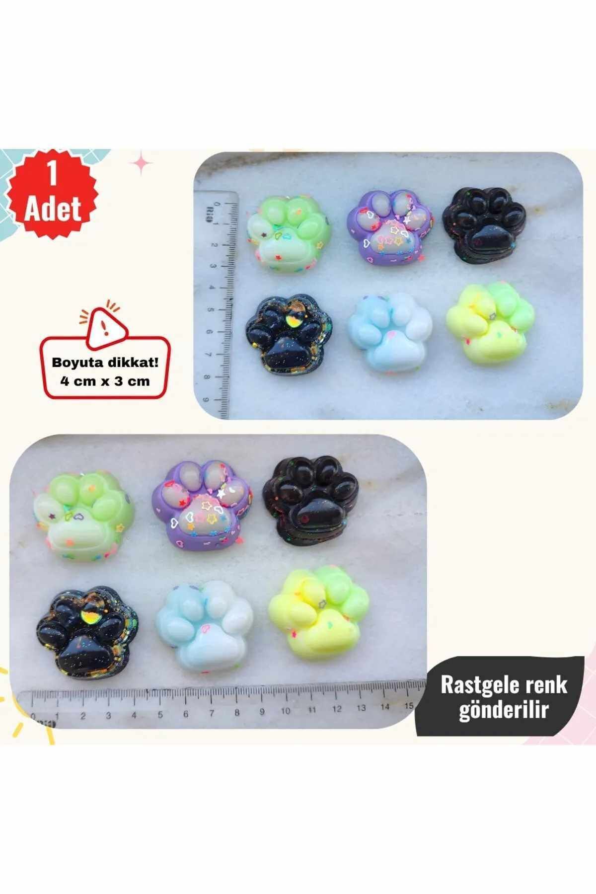 LEDONLİNE 1 Adet Pati Yapışkan Squishy (YUMUŞAK SUKUŞİ) Öğrenci, Çocuk Yılbaşı, Karne, Tatil, Parti Hediyelik