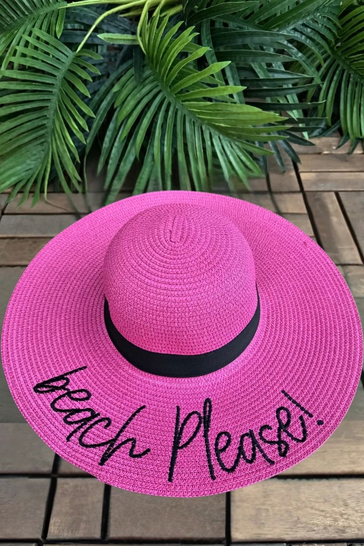ladrans Beach Please Hasır Şapka Pembe