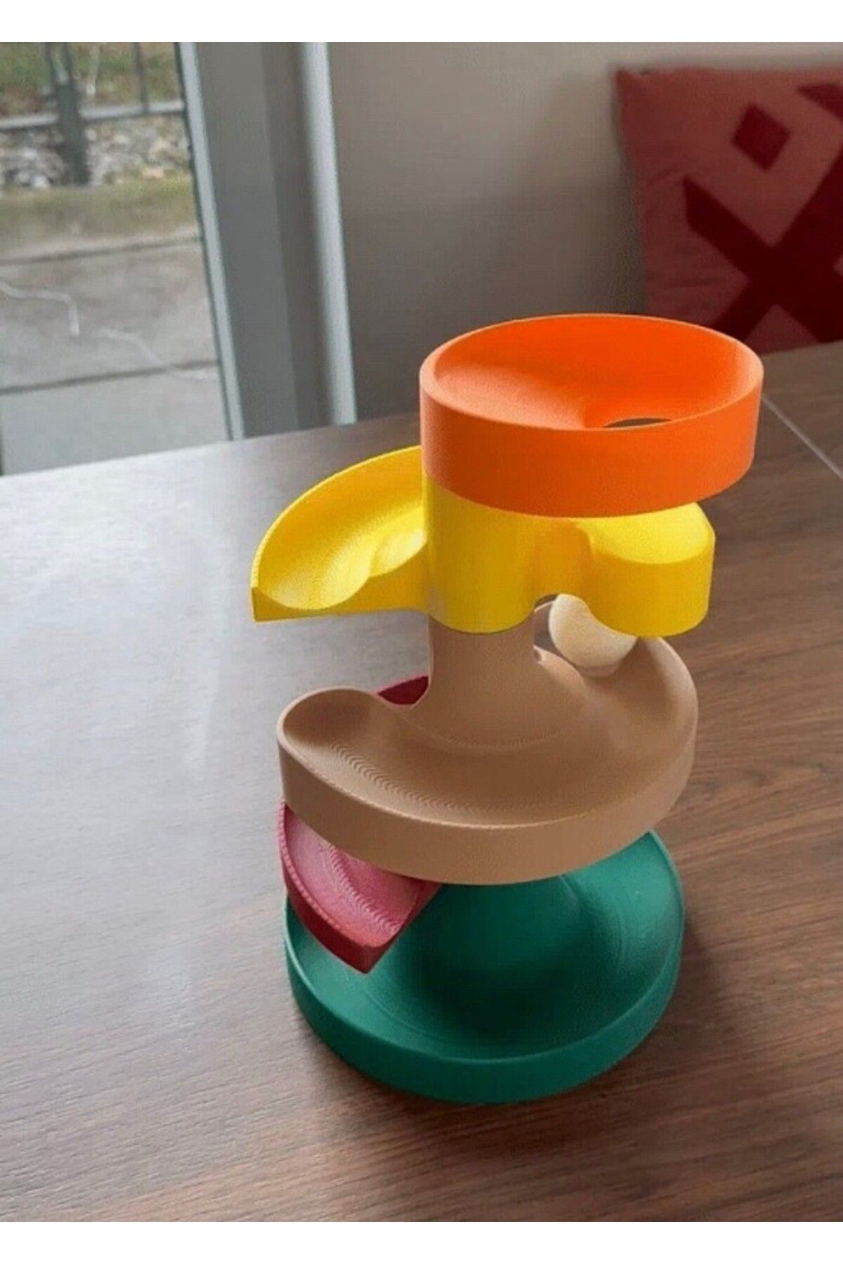 DYNAVICA Montessori Spiral Top Oyunu – Duyu Geliştirici PETG Toplu Oyuncak