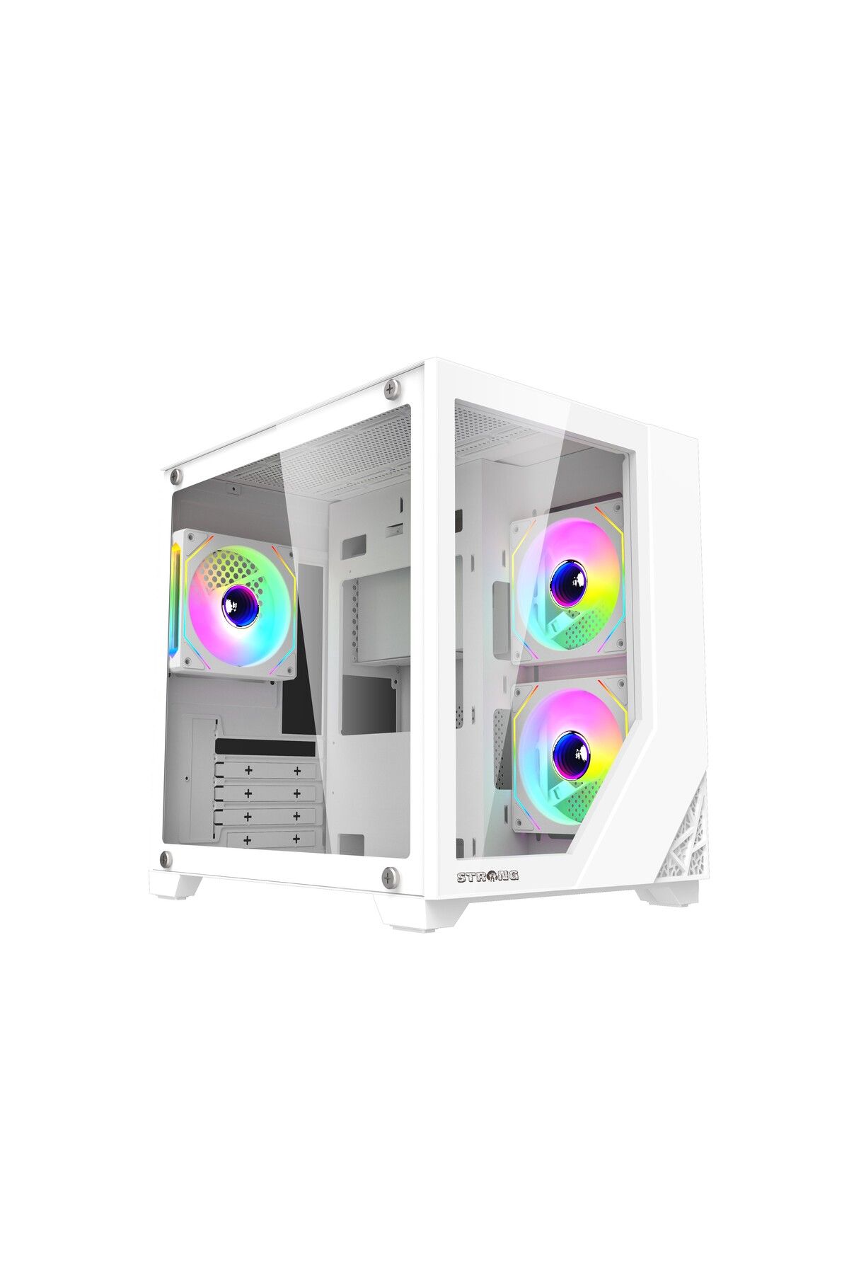 Strong Shadow White 3x 120mm ARGB mATX Gaming Bilgisayar Kasası (Powersız)